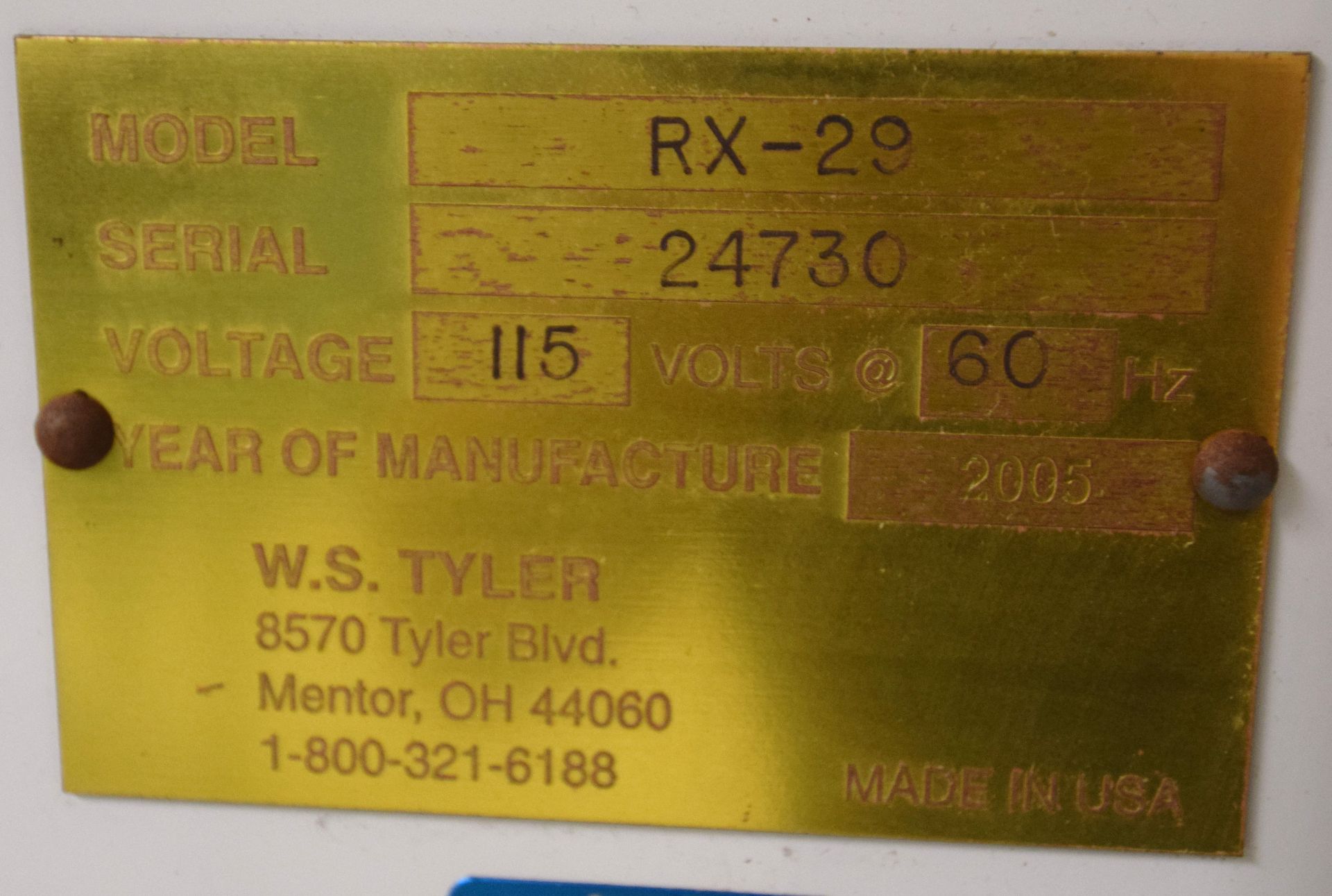 W.S. Tyler Ro-Tap Testing Sieve Shaker, Model RX-29. 8 in. Diameter, 278 Revolutions per minute, 150 - Image 6 of 7