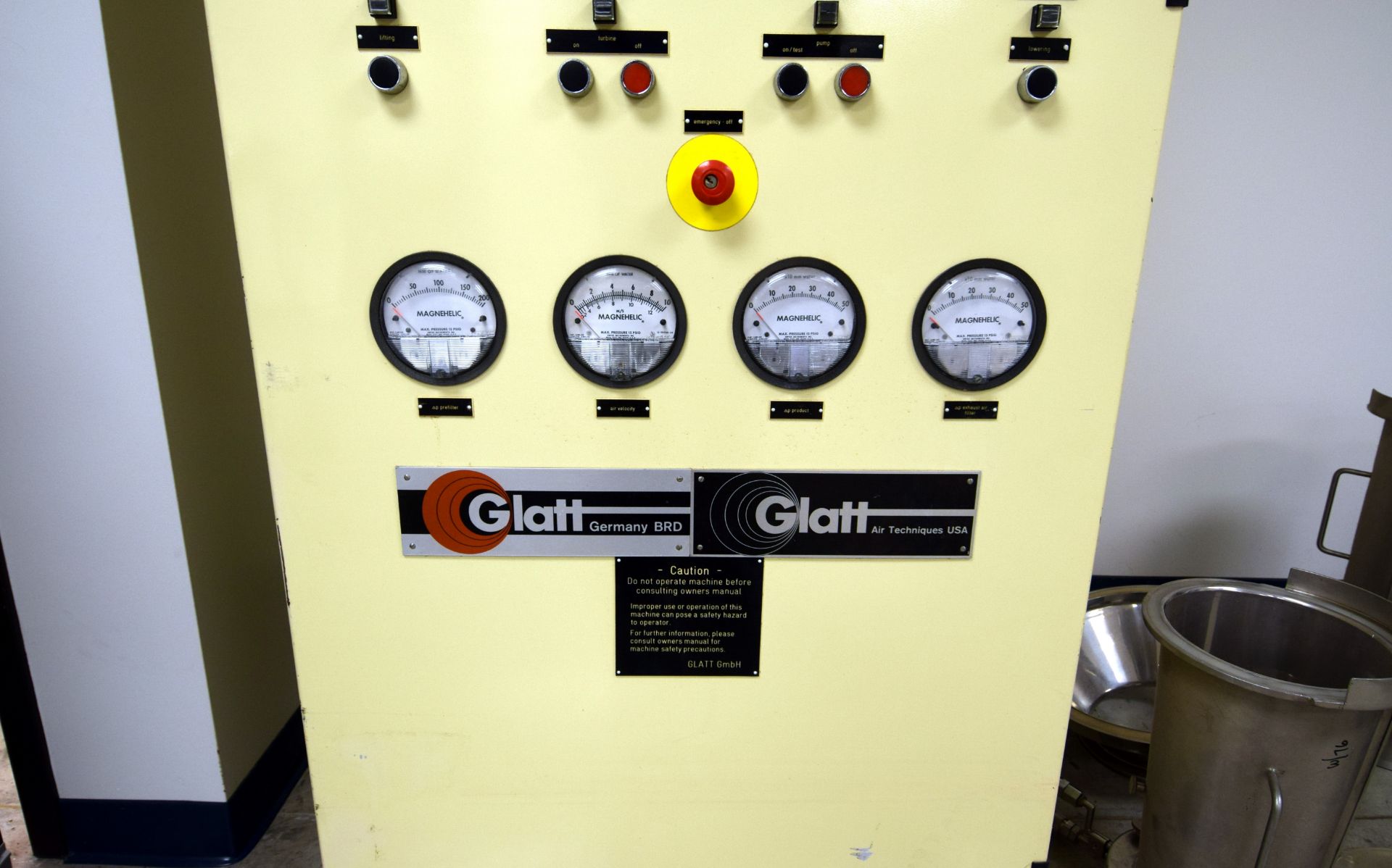 Glatt Fluid Bed Dryer, Model WSG-5UD, Stainless Steel, Serial# 3834. Top spray, Wurster insert, - Image 16 of 36