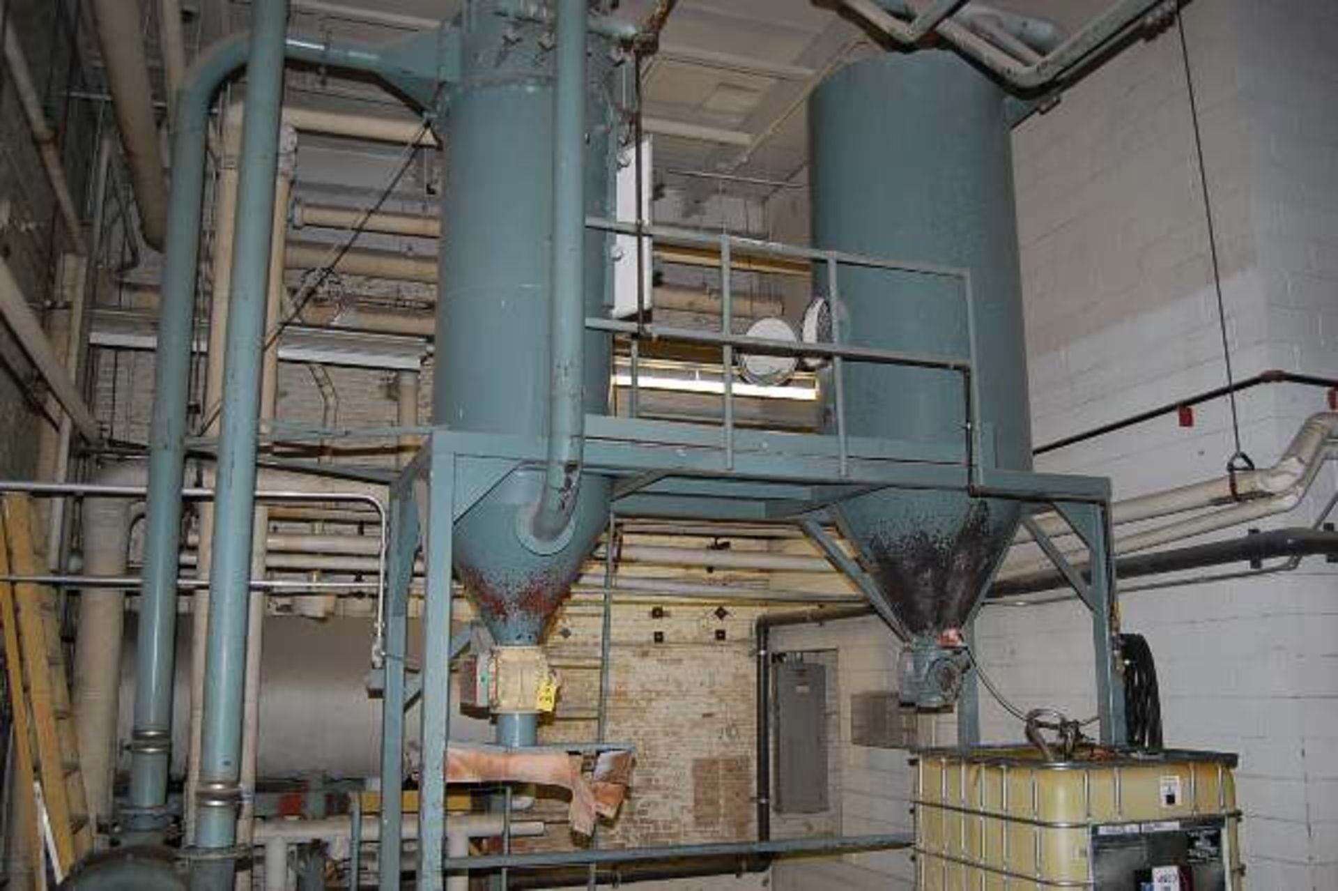 Dust Collector System w/Rotary Valves, Steel Structure Platform