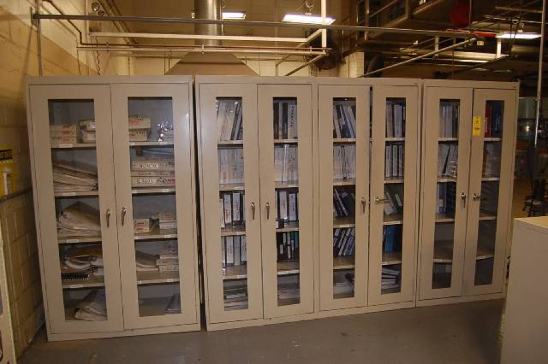 (4) Sandusky 2-Door Storage Cabinets/See through Front