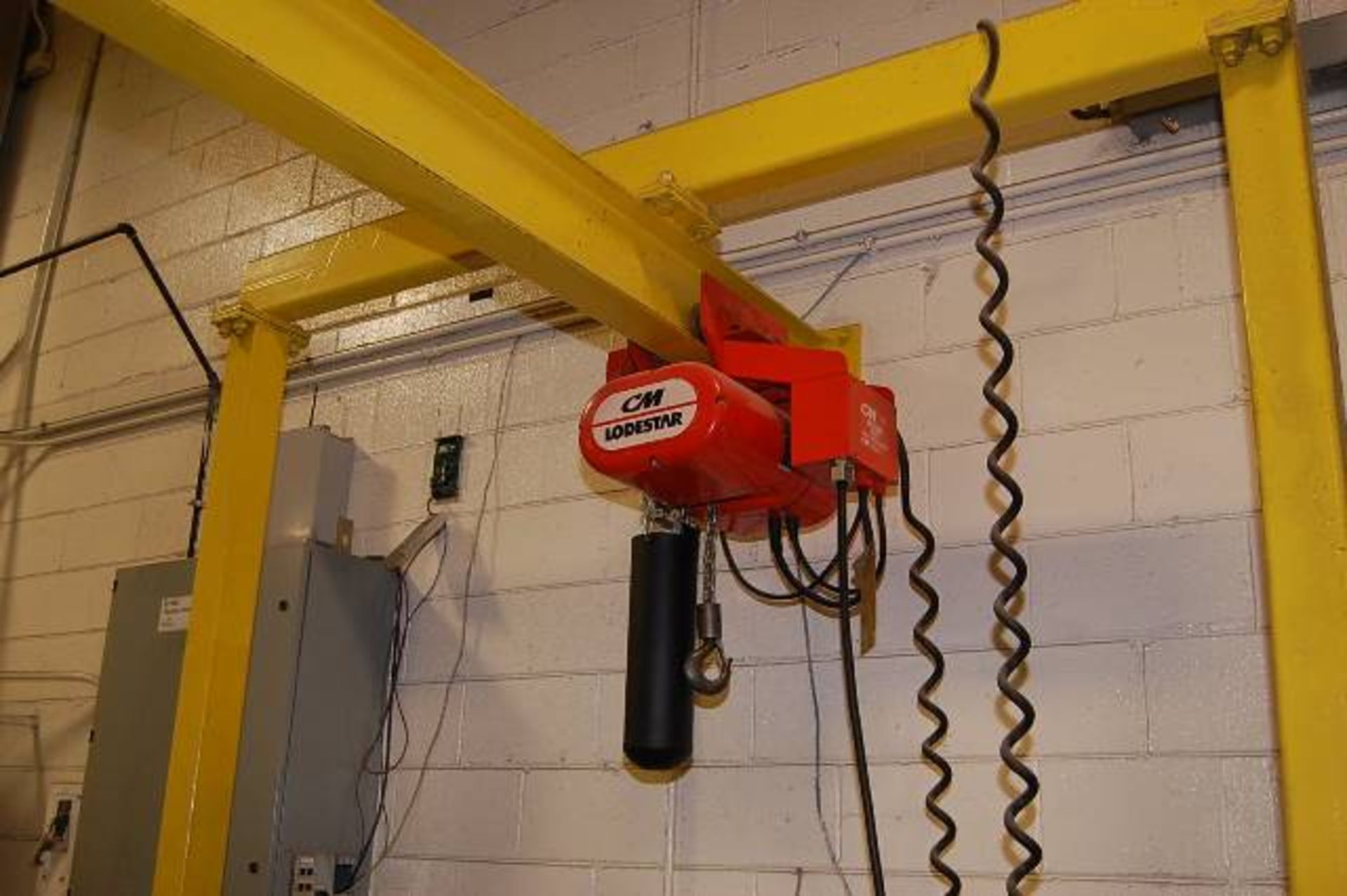 CM Loadstar Electric Chain Hoist, Rated 1-Ton Capacity, Mounted on Self Supporting Rail, 18 ft. - Image 2 of 2