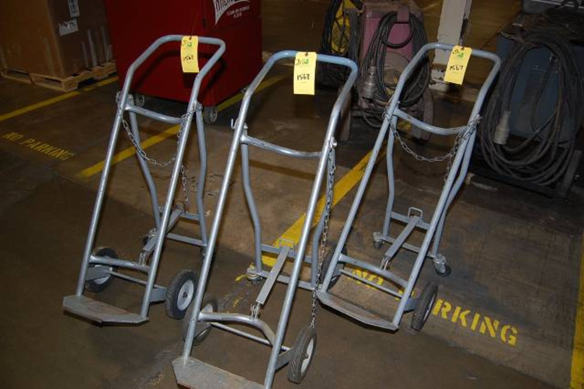 (3) Dayton Welding Carts, 4-Wheel