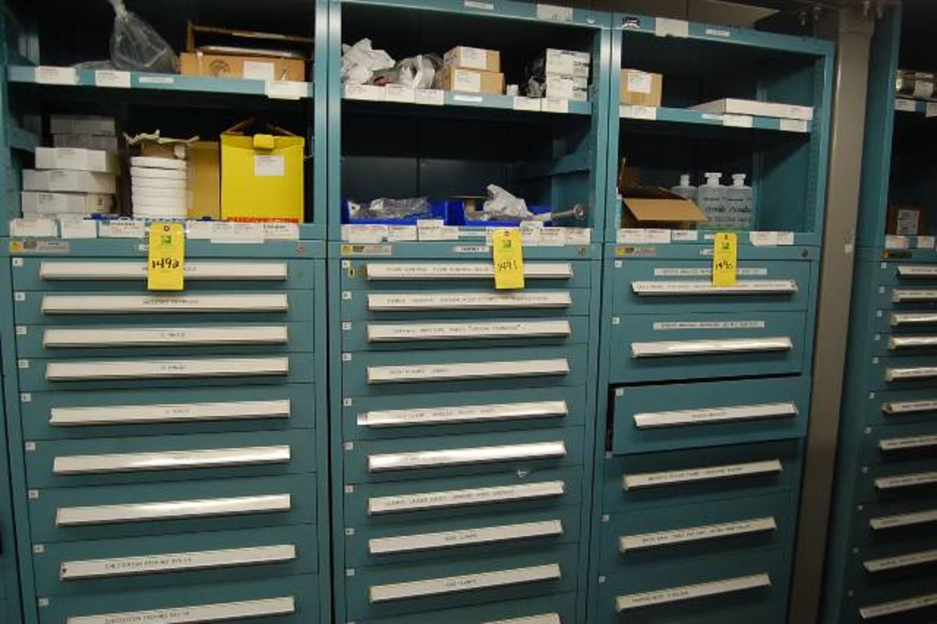 Stanley Vidmar Roller Drawer Tool Cabinet Includes Vidmar Shelf Unit & Contents