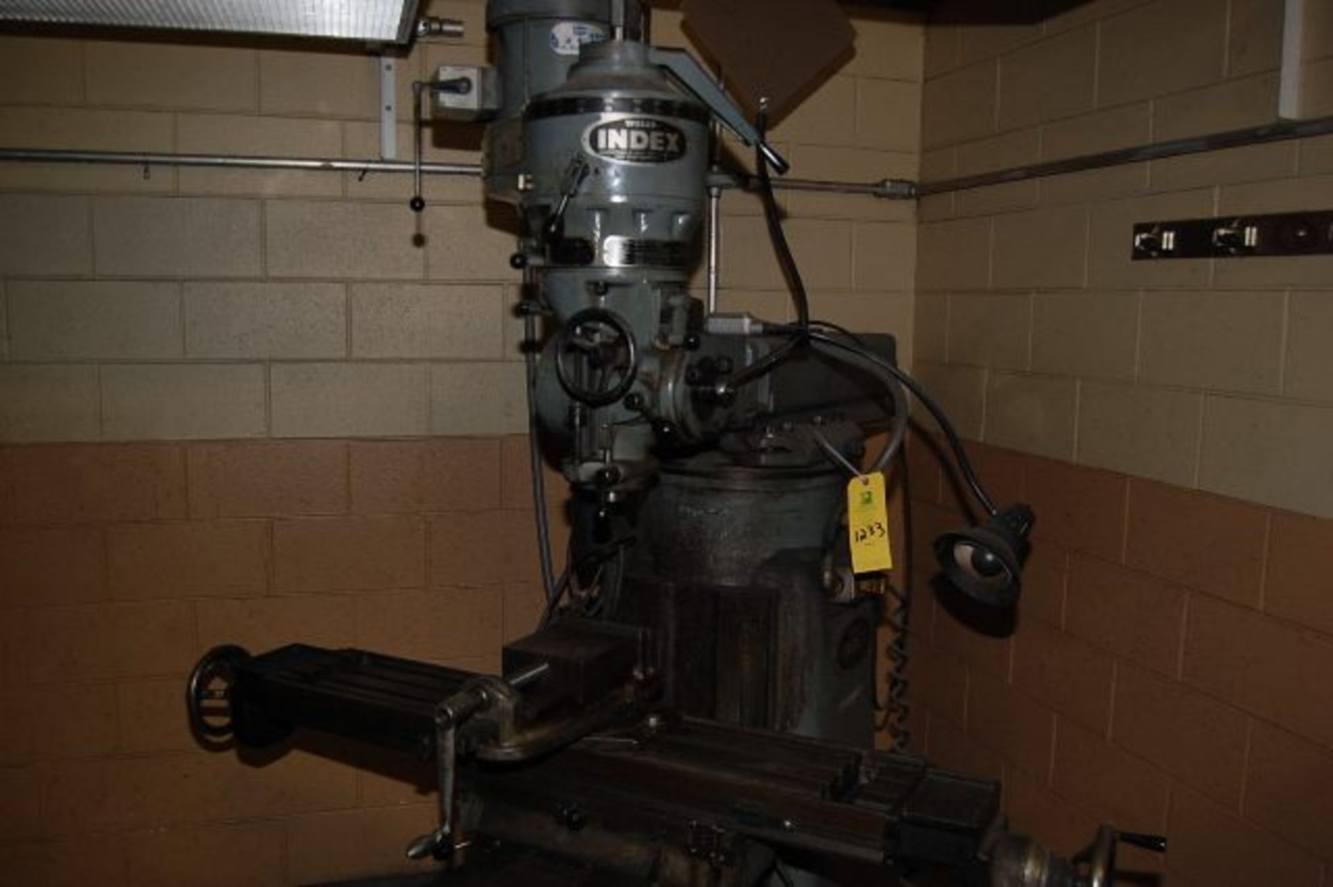 Wells Index Vertical Milling Machine, 9 in. x 48 in. Power Feed Table, Motor & Switch, 208/230 Volt - Image 3 of 3