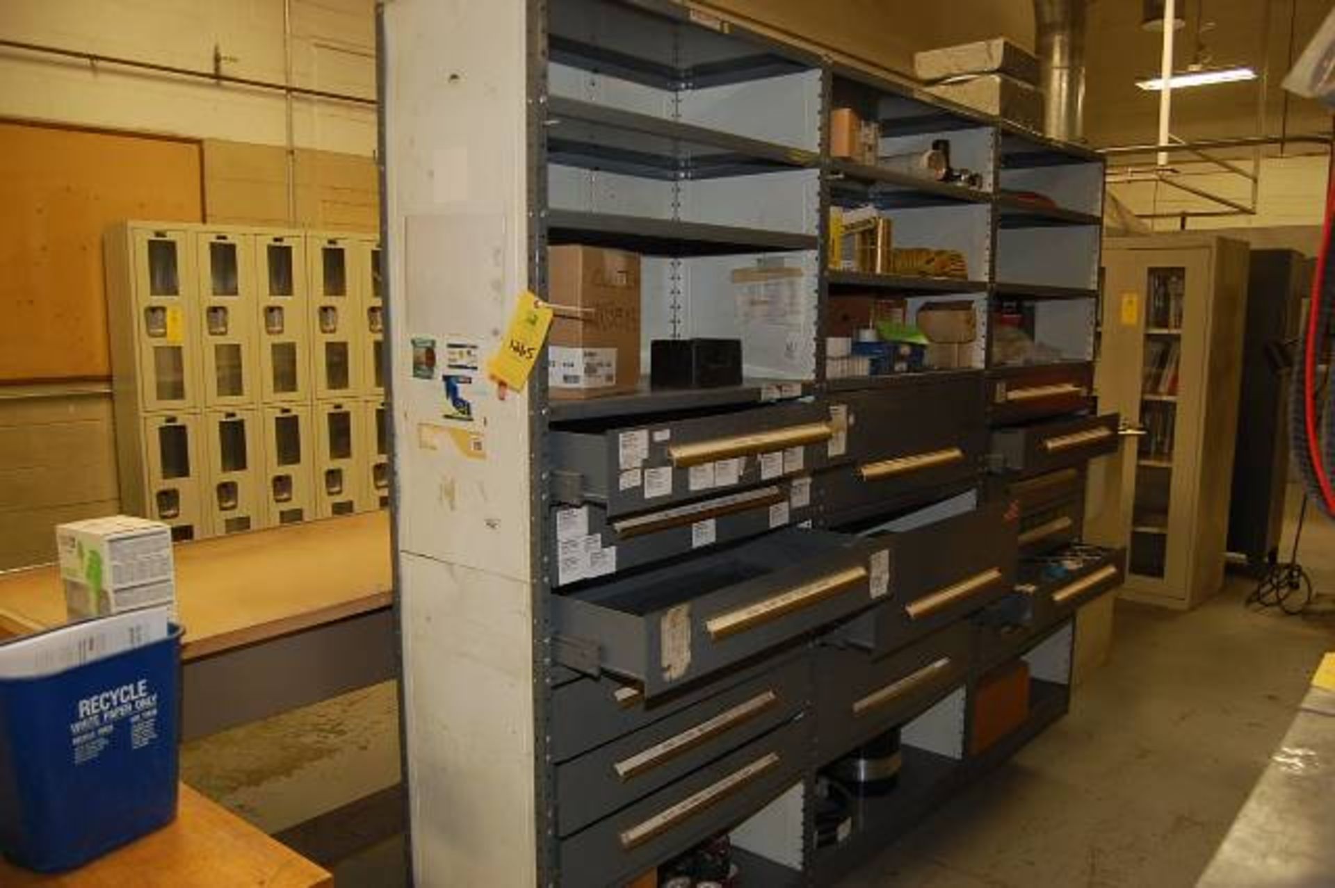(3) Equipto Shelf Units, Includes Roller Type Drawers