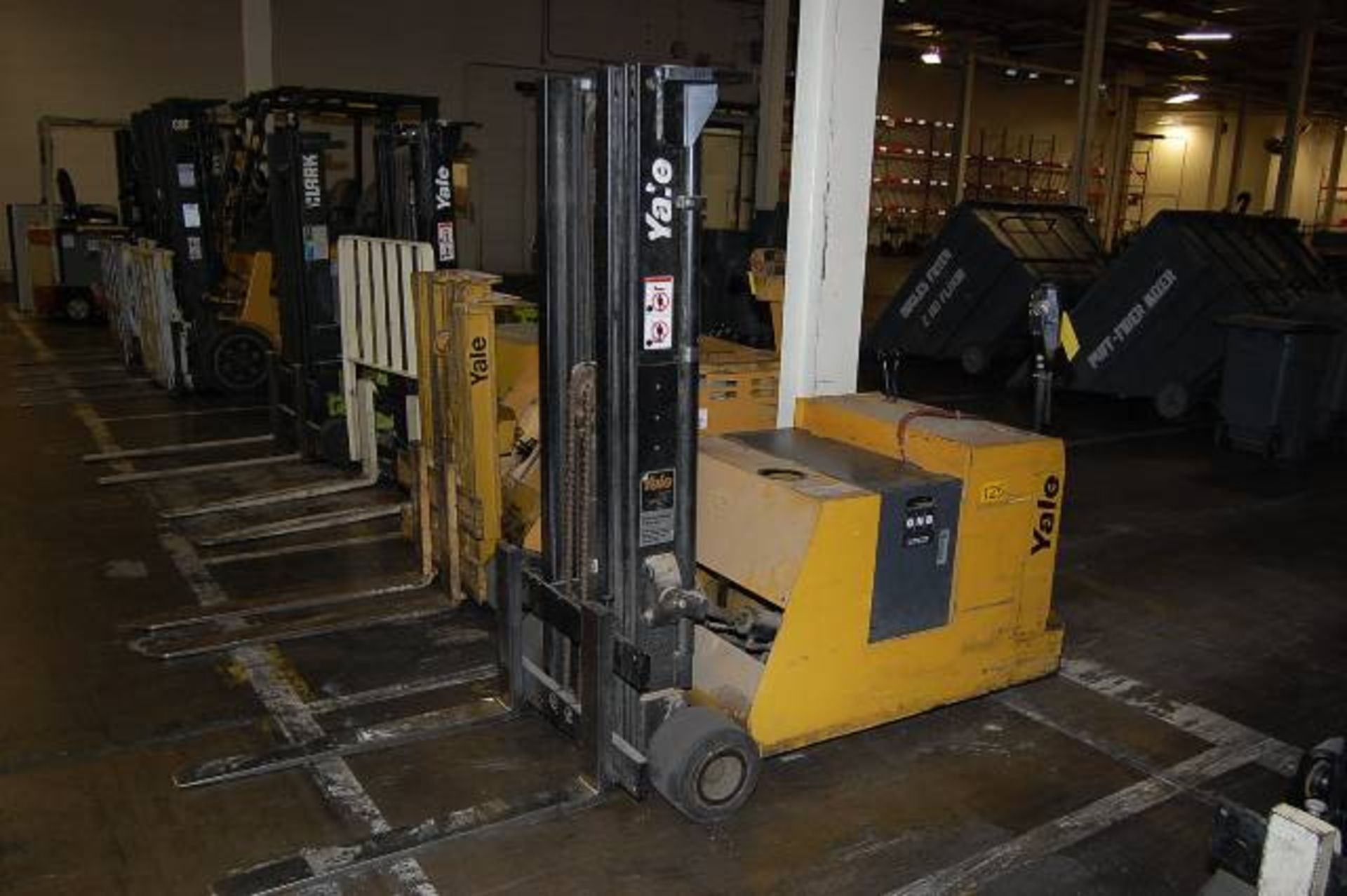Yale Model #MCW030 Electric Walk Behind Stacker Fork Lift, 24 Volt, 157 in. Lift, SN B819N02943Y/ - Image 2 of 2