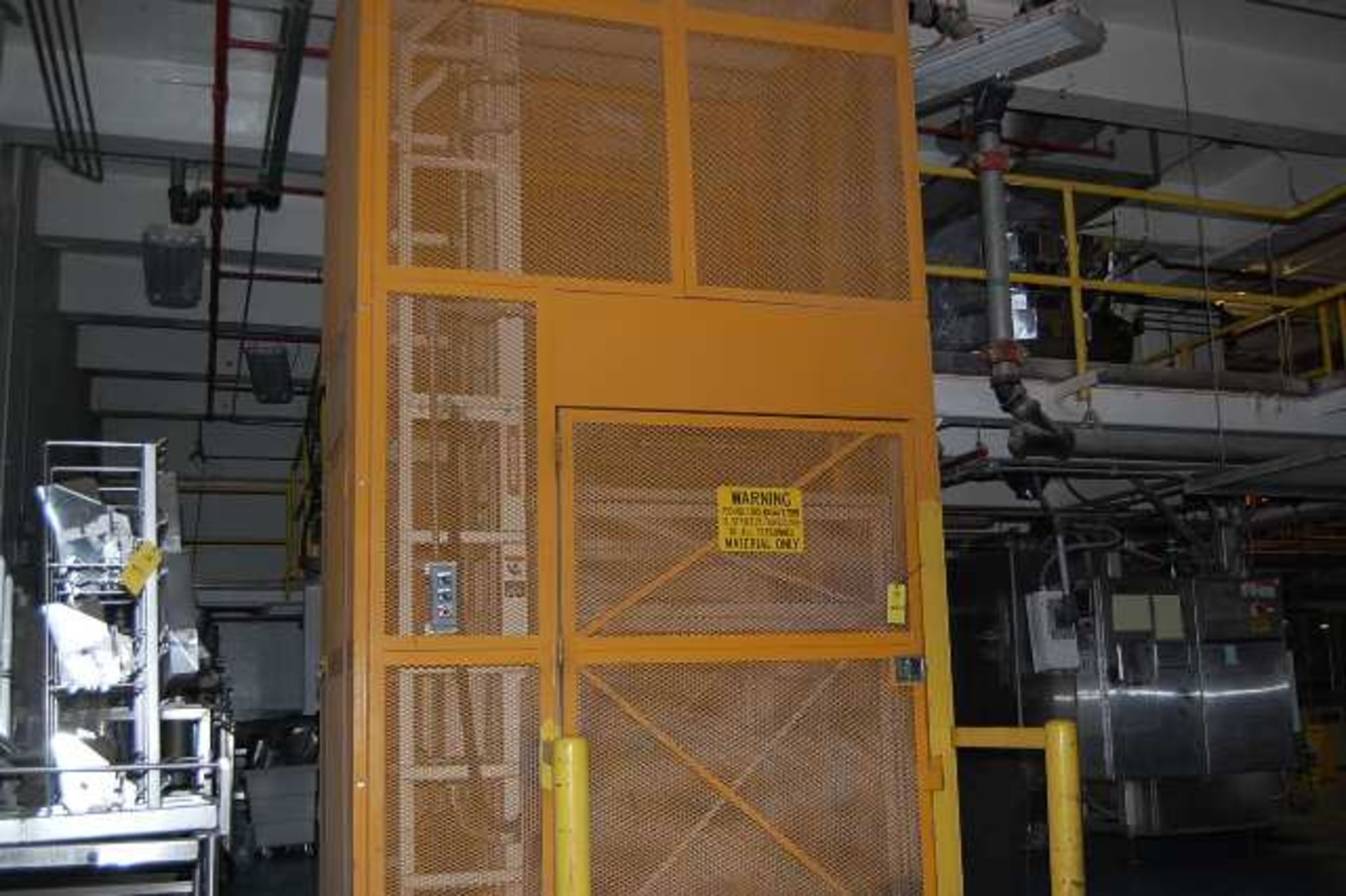 Langley Hydraulic Lift, 60 in. x 58 in. Platform, Approx. 8 ft. Lift Ht., Safety Guard w/Door - Image 2 of 2