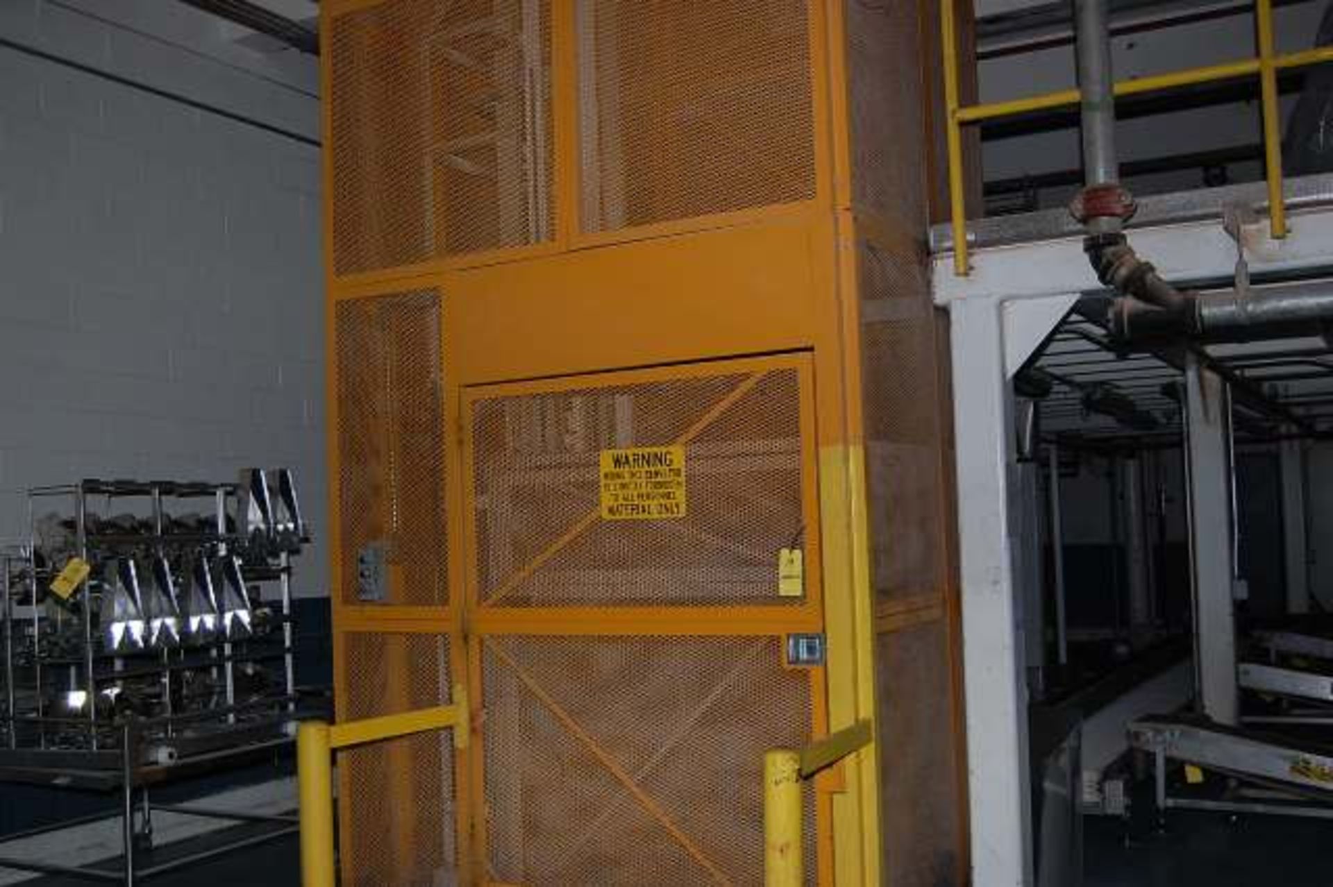 Langley Hydraulic Lift, 60 in. x 58 in. Platform, Approx. 8 ft. Lift Ht., Safety Guard w/Door