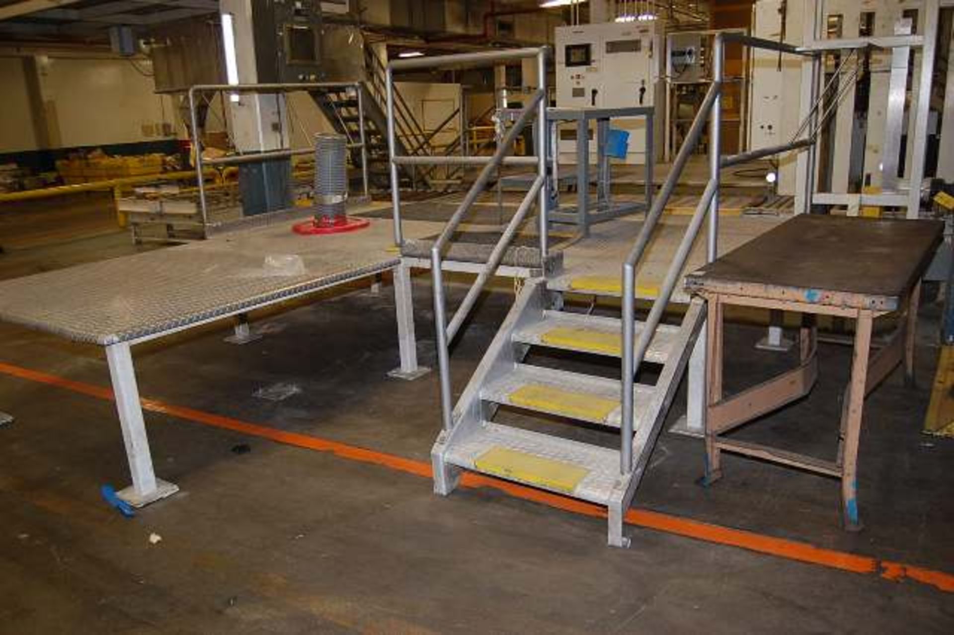 Machine Platform, Outside Dimension 12 ft. x 12 ft., w/Stairs