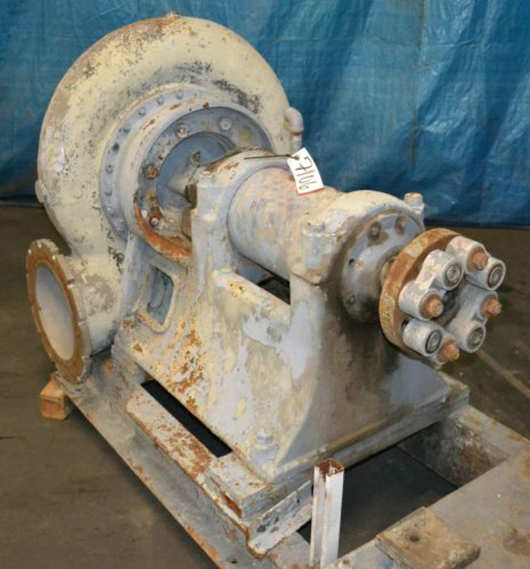 Krough 12 in. x 12 in. stainless steel centrifugal pump, serial number 60769, mild steel frame, - Image 5 of 5