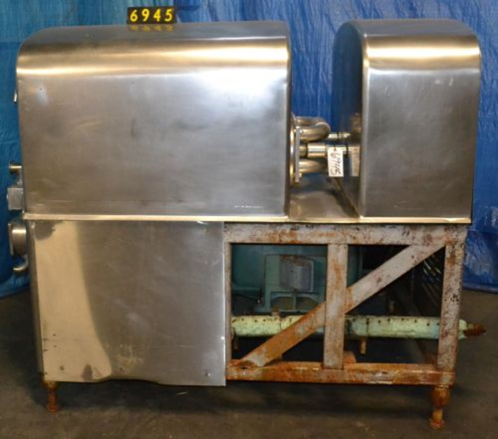 Creamery Package Company scrape-surface ice cream freezer, serial number 5-2448, 8” diameter x 40” - Image 7 of 9