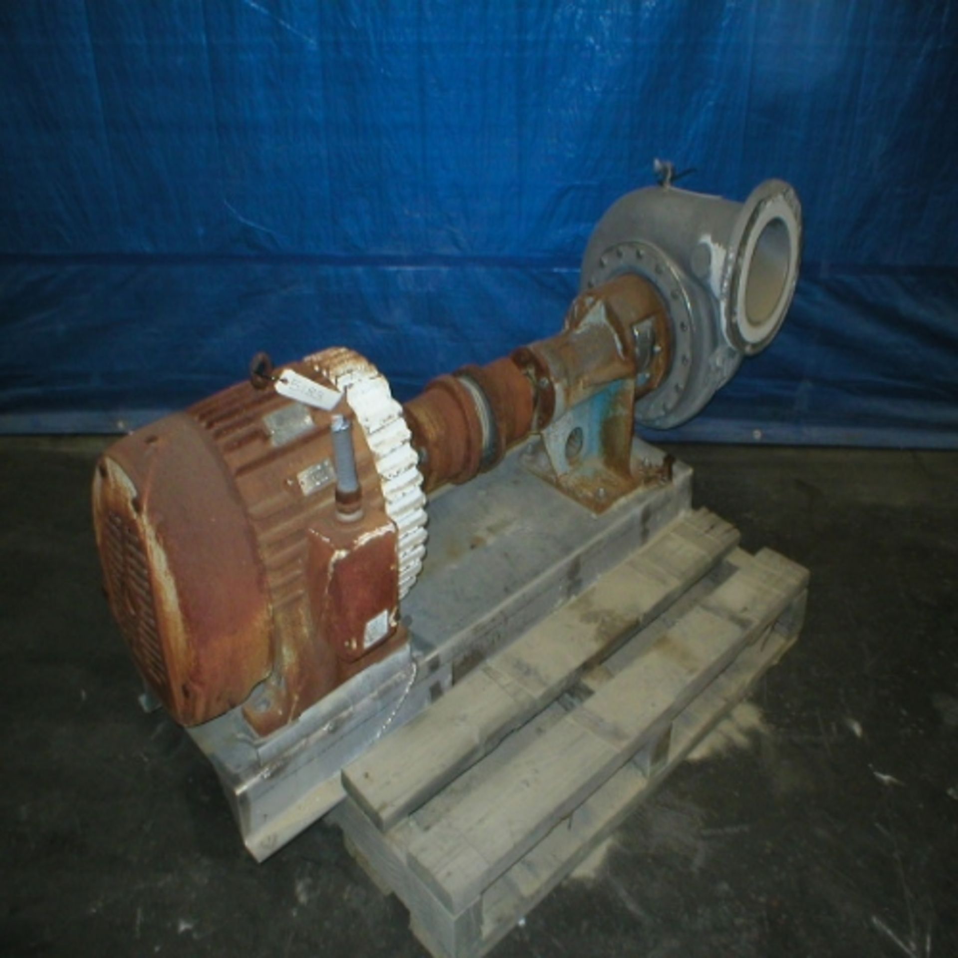 Paco centrifugal pump, stainless steel contact and base, 30hp, 1170rpm, 10 in. inlet / 8 in.