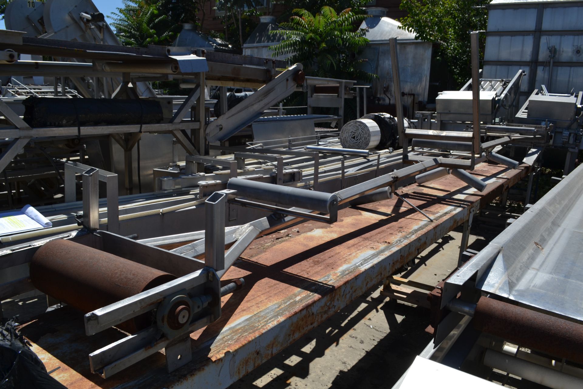 18 in. wide x 19 ft. long stainless steel rabbit ear conveyor, 3/4hp chain drive, stainless steel - Image 3 of 3