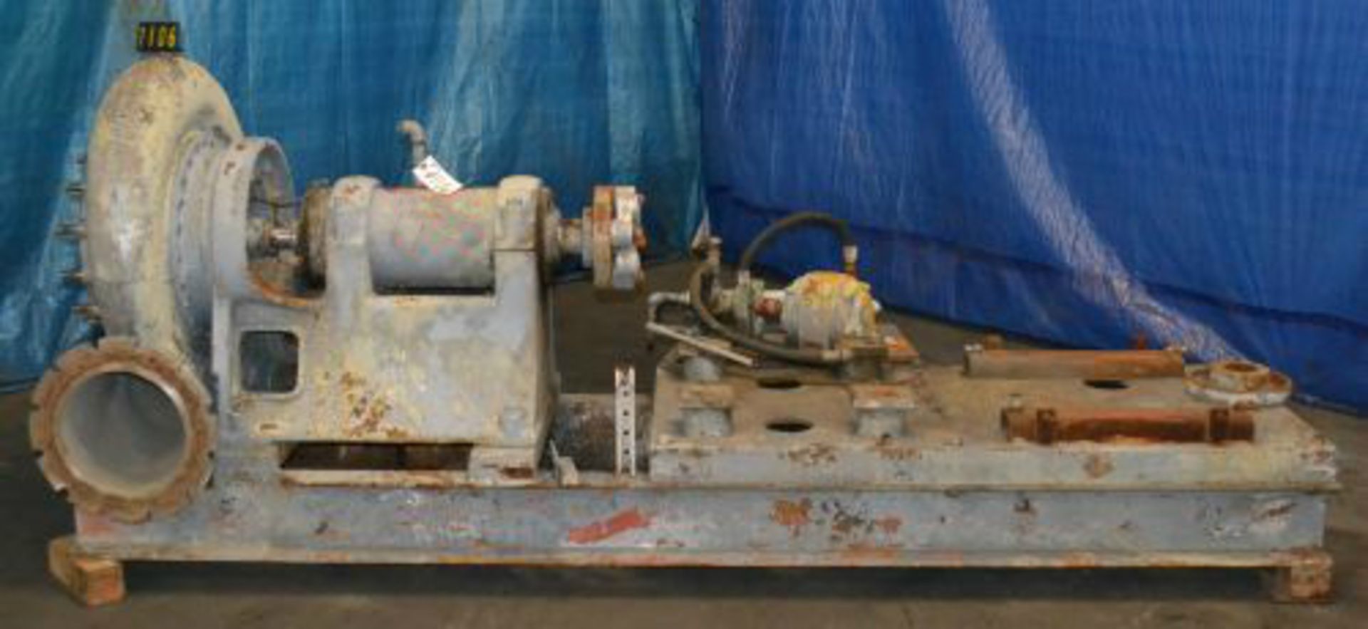 Krough 12 in. x 12 in. stainless steel centrifugal pump, serial number 60769, mild steel frame, - Image 2 of 5