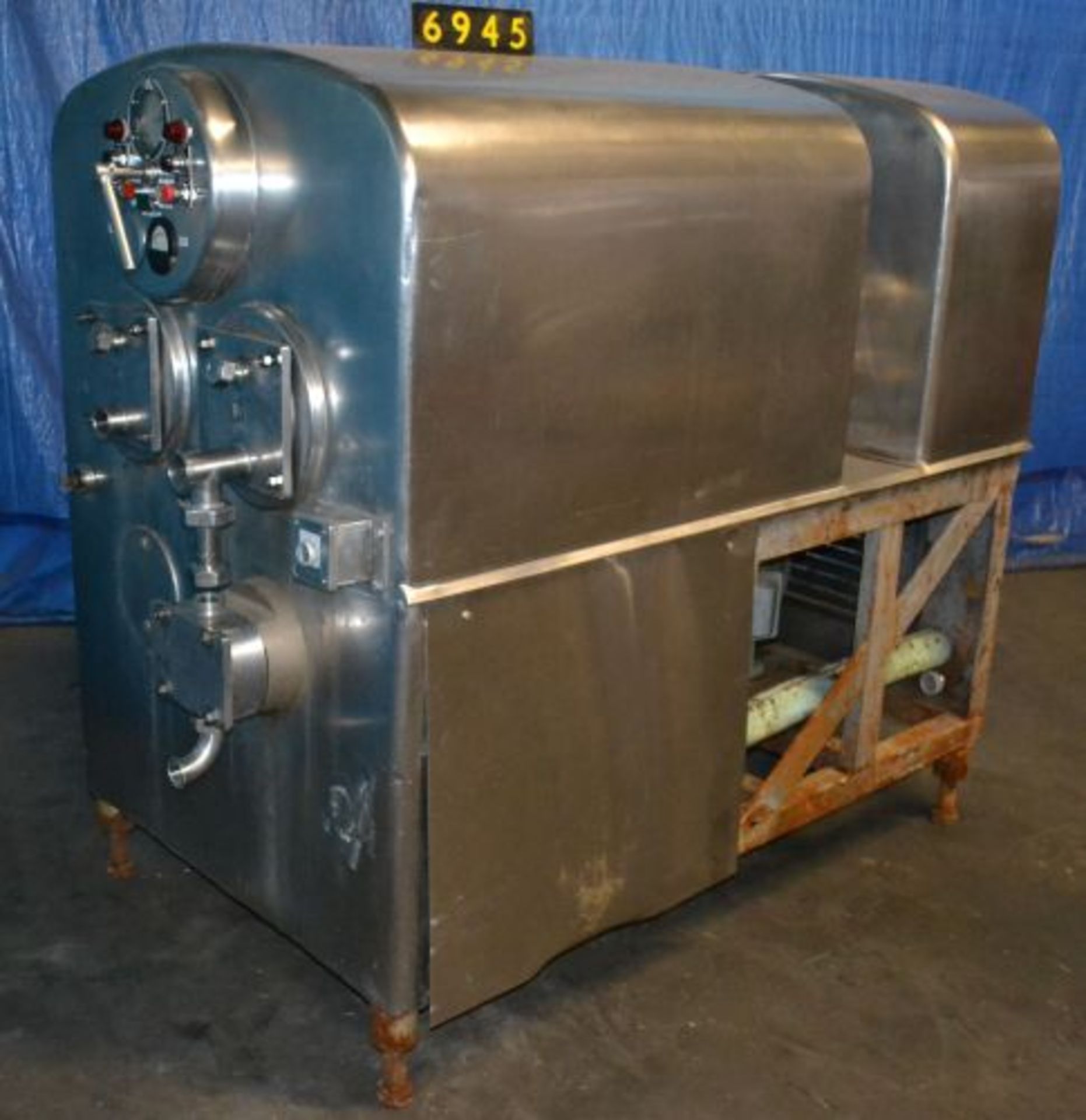 Creamery Package Company scrape-surface ice cream freezer, serial number 5-2448, 8” diameter x 40” - Image 6 of 9