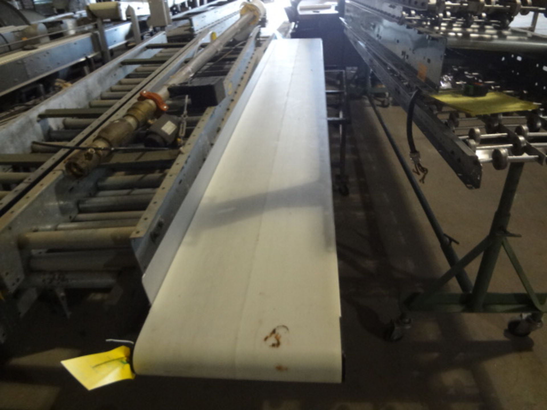 Qty. (1) Belt Conveyor ,Mfg Dorner, 16 in. w x 14 ft. l x 30 in. h, Rubber Belt, LOCATED IN