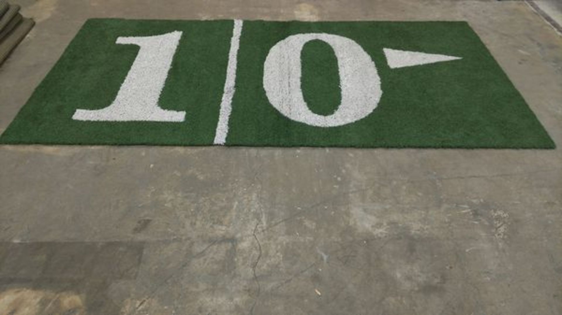 "10> yard (right arrow)" Field-Turf, Game-Used, Final Game: Jan 22, 2017 Packers vs. Falcons, NFC