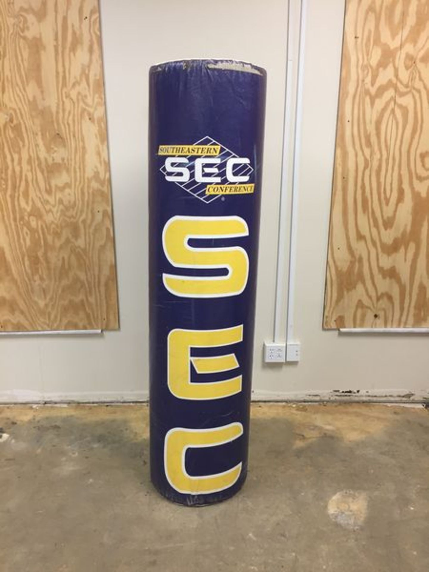 SEC"" End-Zone Wrap-Around Pole Pad / Game-Used / This item includes Georgia Dome Authentication Tag