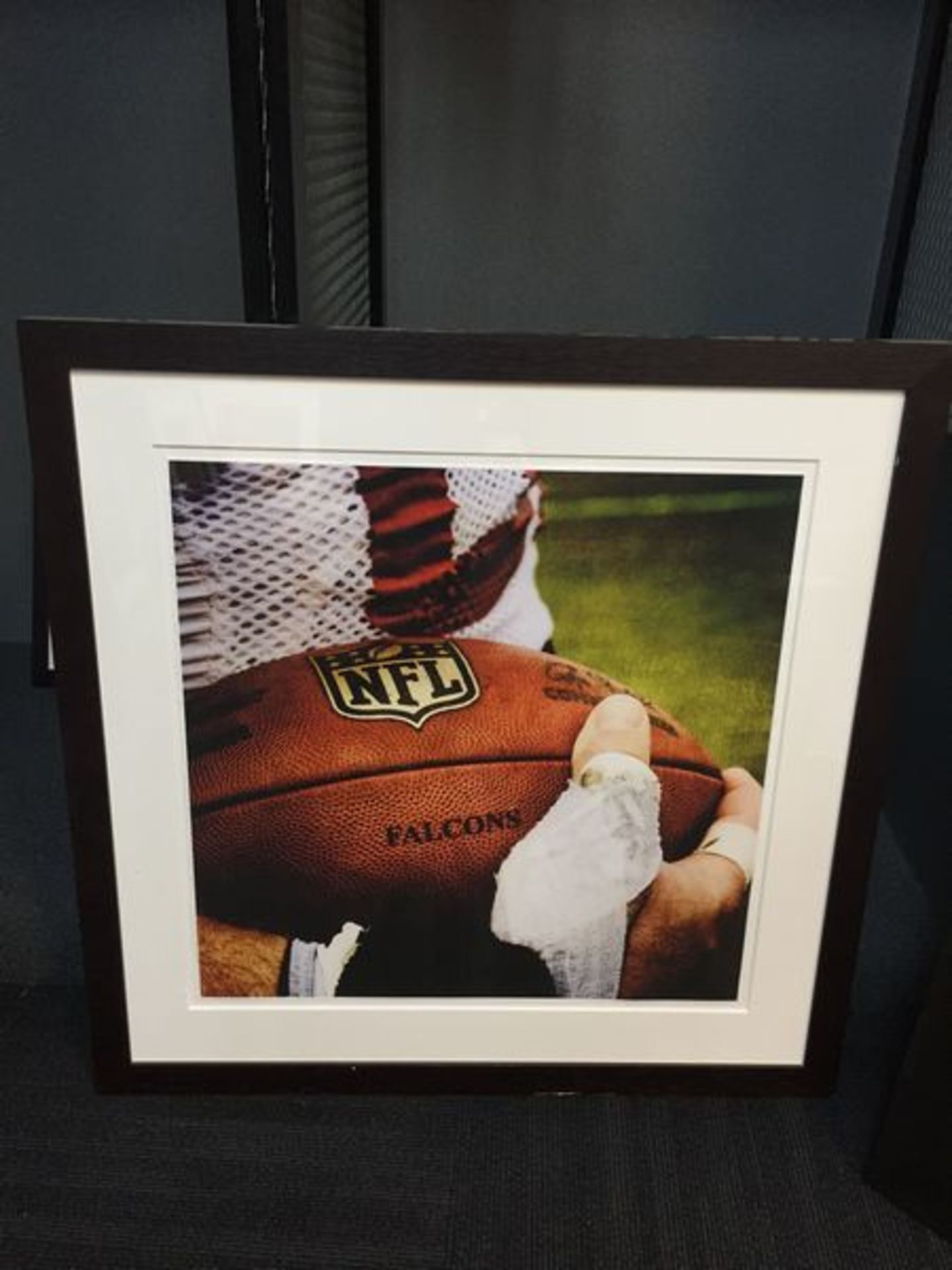 Falcons Football Picture 36 inch x 36 inch. / GA DOME ITEM / This item includes Georgia Dome