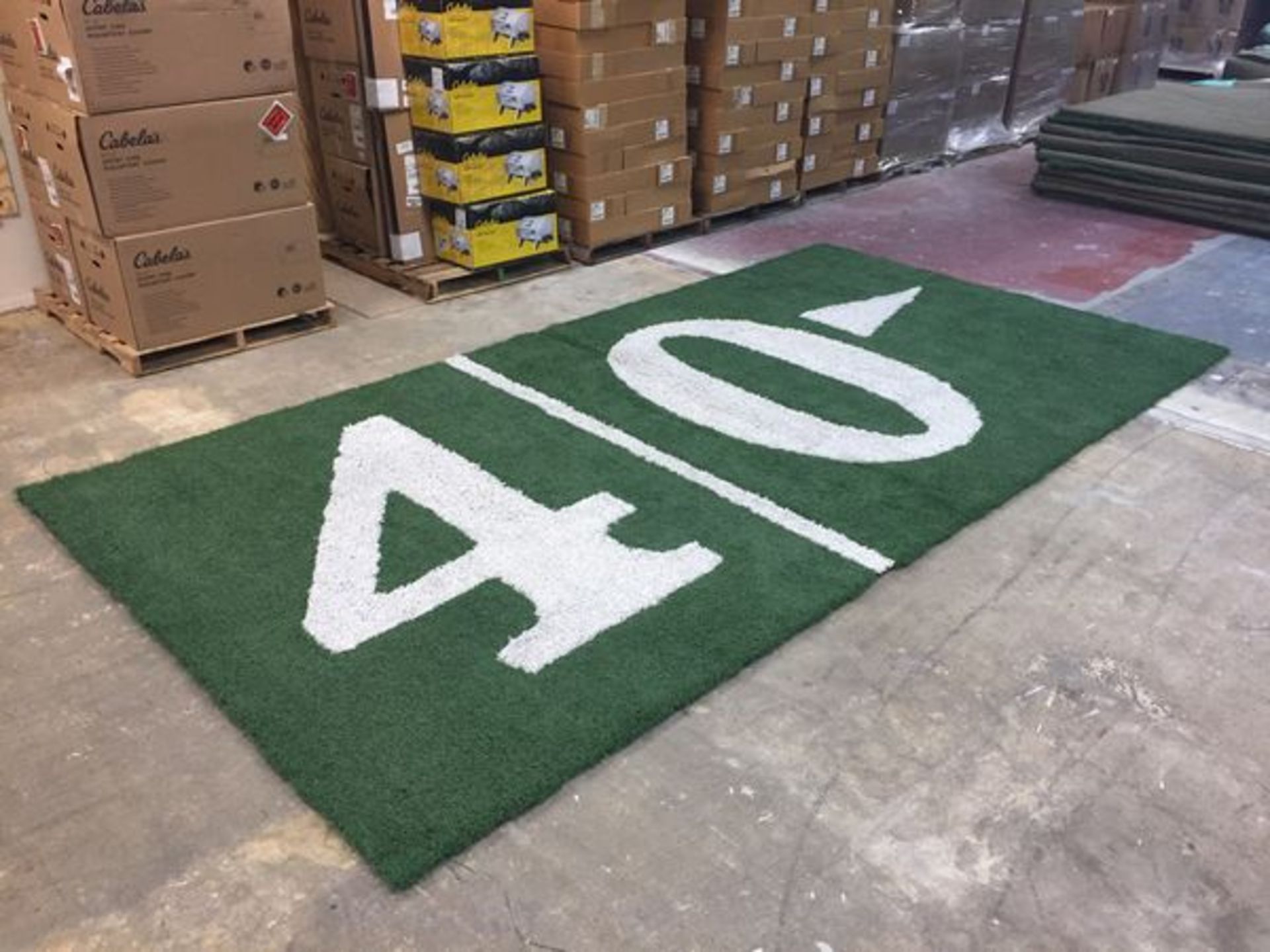 "40> yard (right arrow)" Field-Turf, Game-Used, Final Game: Jan 22, 2017 Packers vs. Falcons, NFC