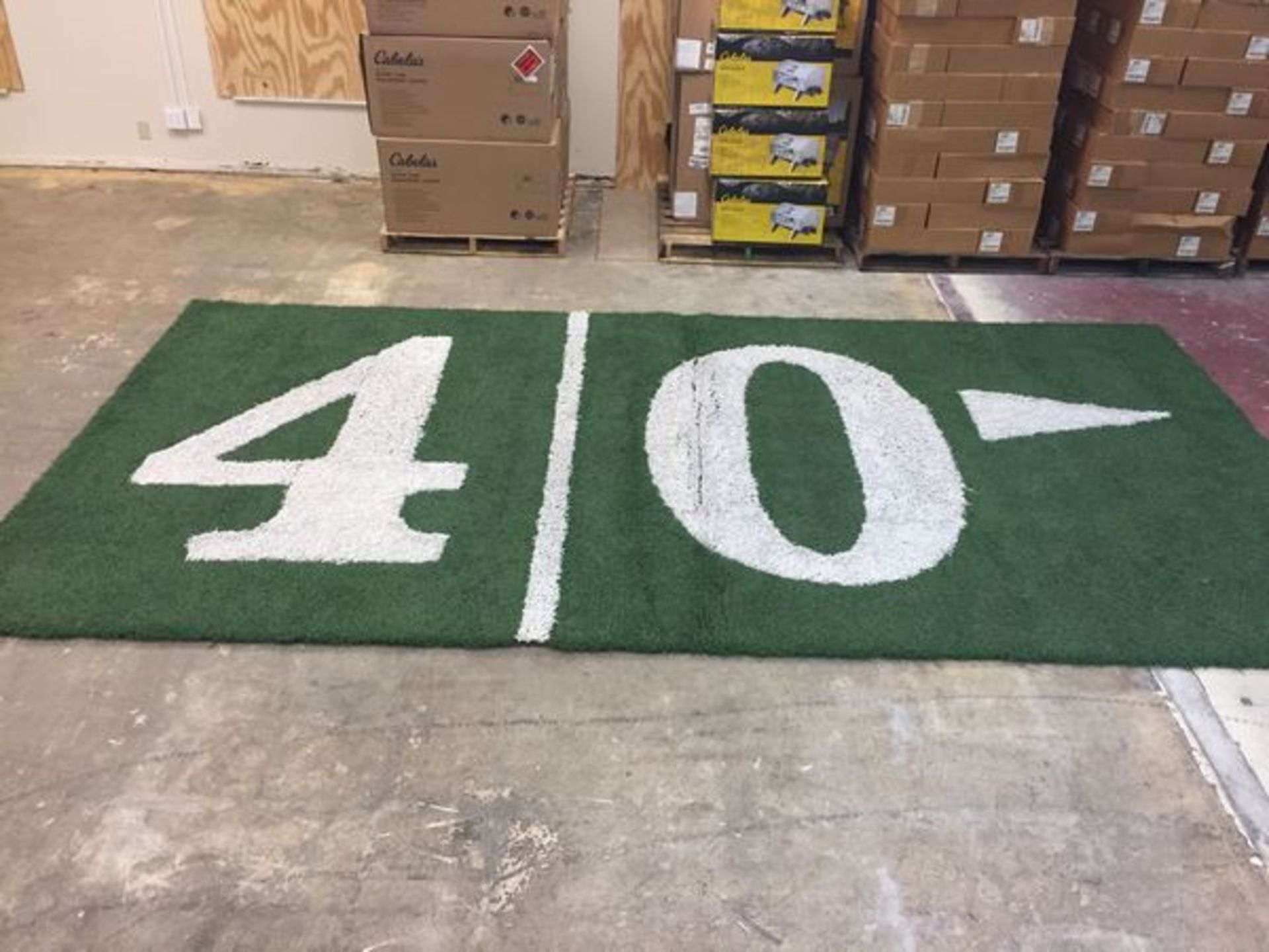 "40> yard (right arrow)" Field-Turf, Game-Used, Final Game: Jan 22, 2017 Packers vs. Falcons, NFC