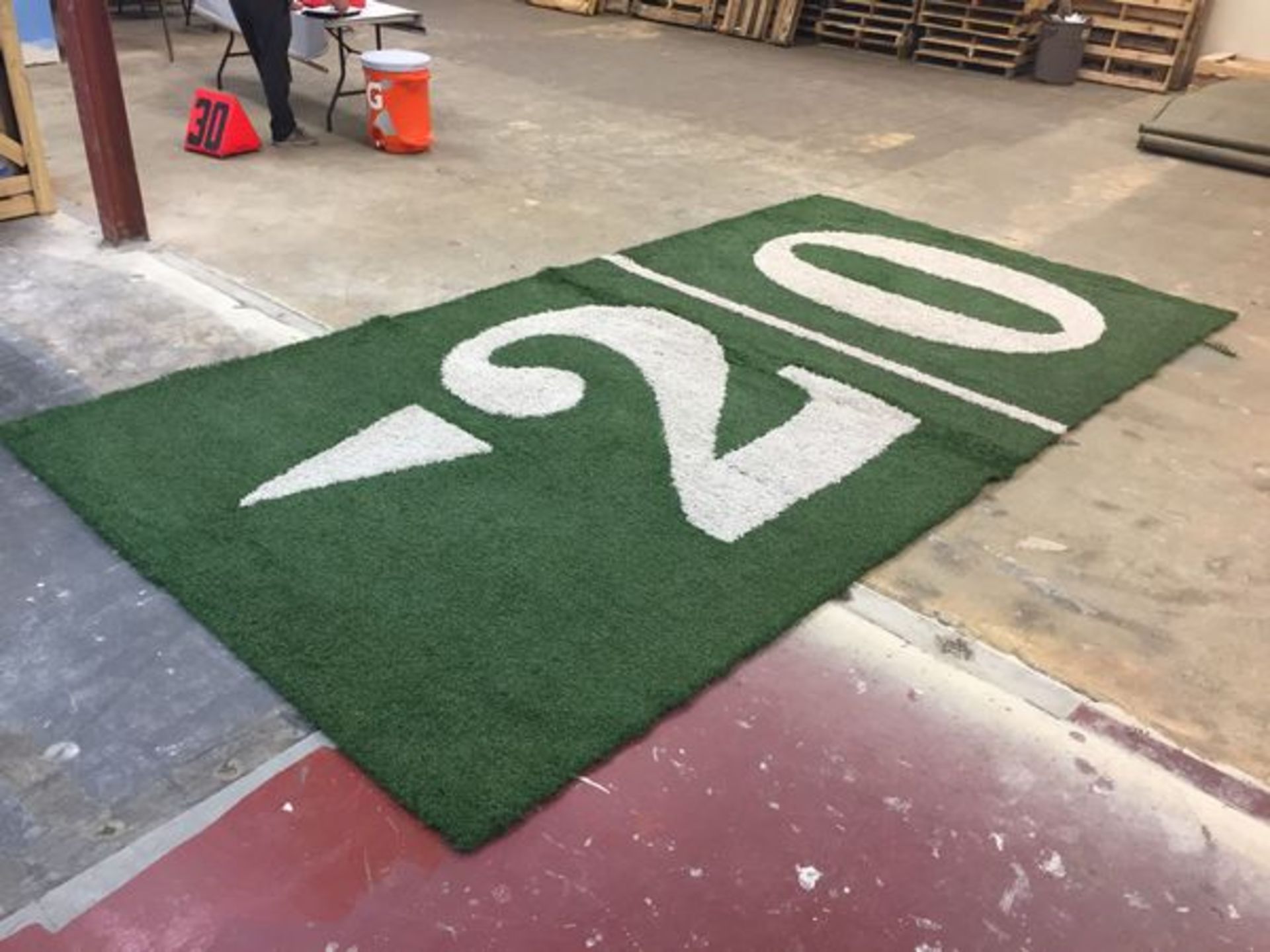 "<20 yard (left arrow)" Field-Turf, Game-Used, Final Game: Jan 22, 2017 Packers vs. Falcons, NFC