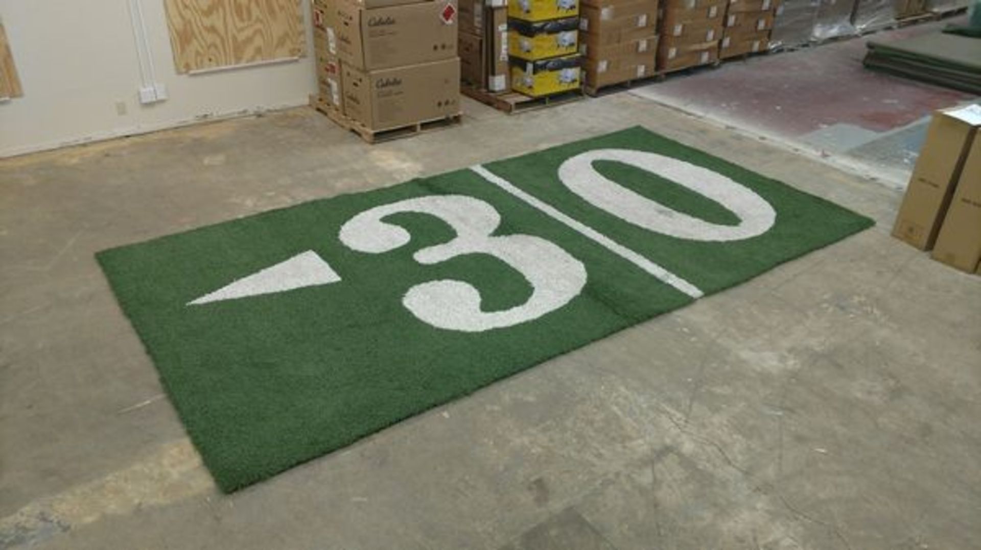 "<30 yard (left arrow)" Field-Turf, Game-Used, Final Game: Jan 22, 2017 Packers vs. Falcons, NFC