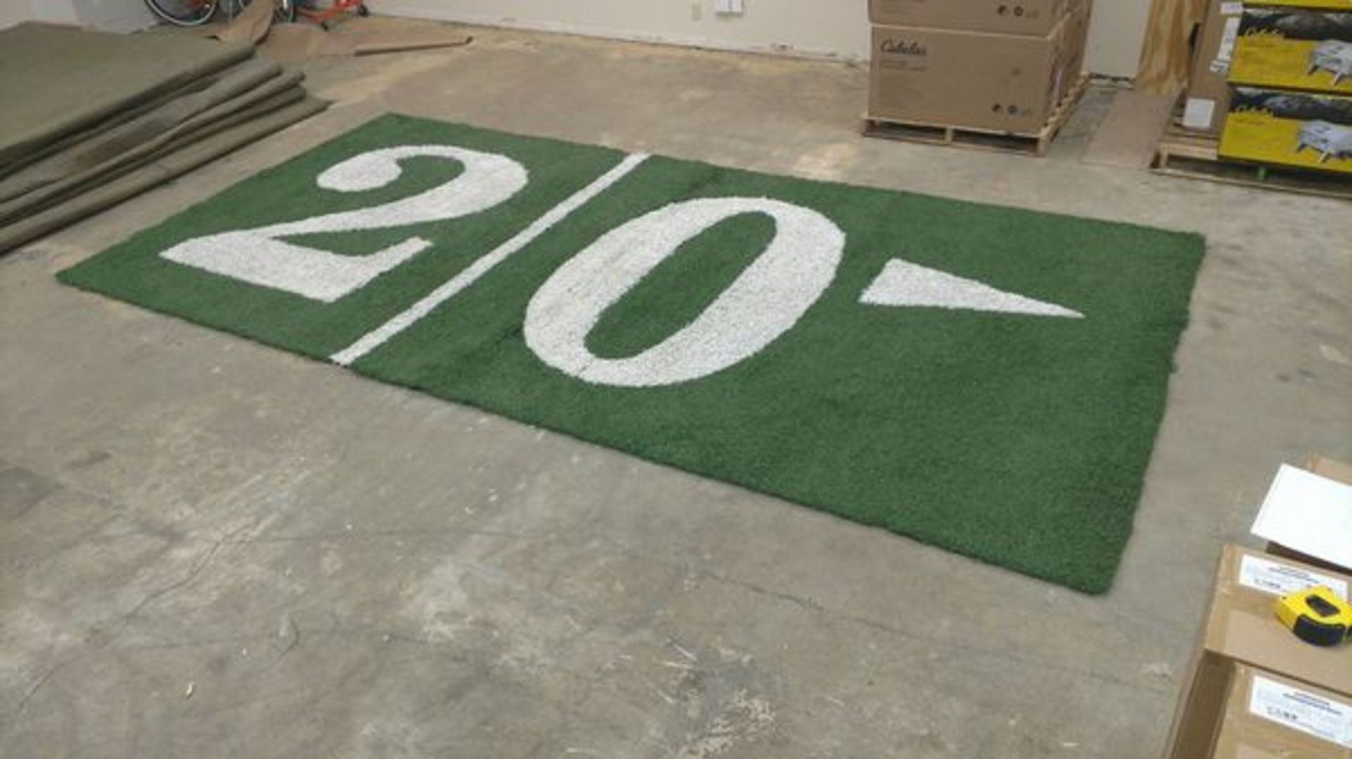 "20> yard (right arrow)" Field-Turf, Game-Used, Final Game: Jan 22, 2017 Packers vs. Falcons, NFC