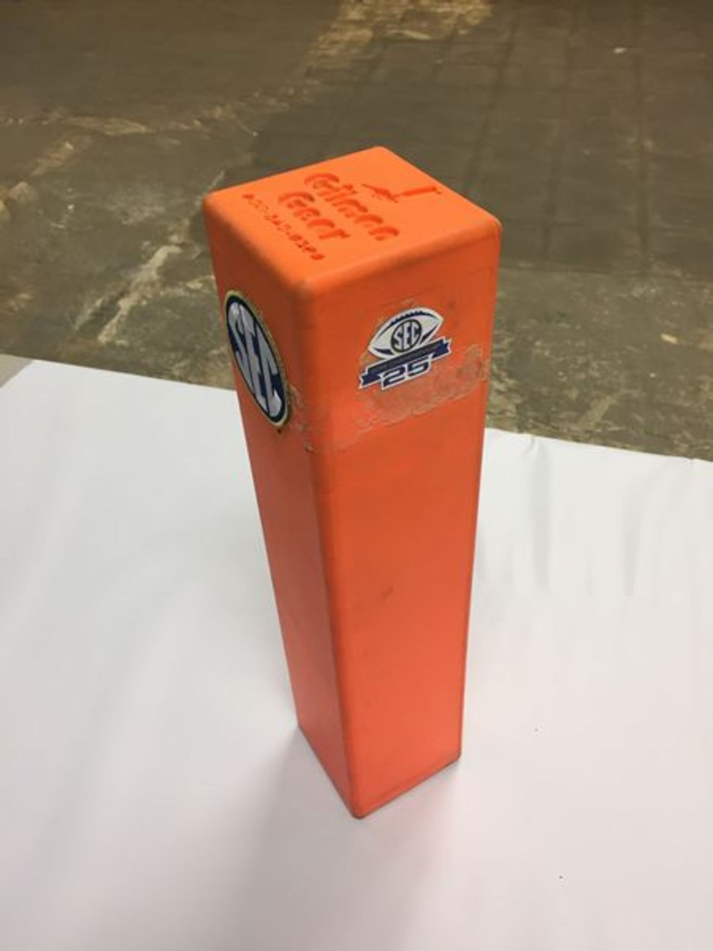 SEC"" End-Zone Pylon / Game-Used / This item includes Georgia Dome Authentication Tag