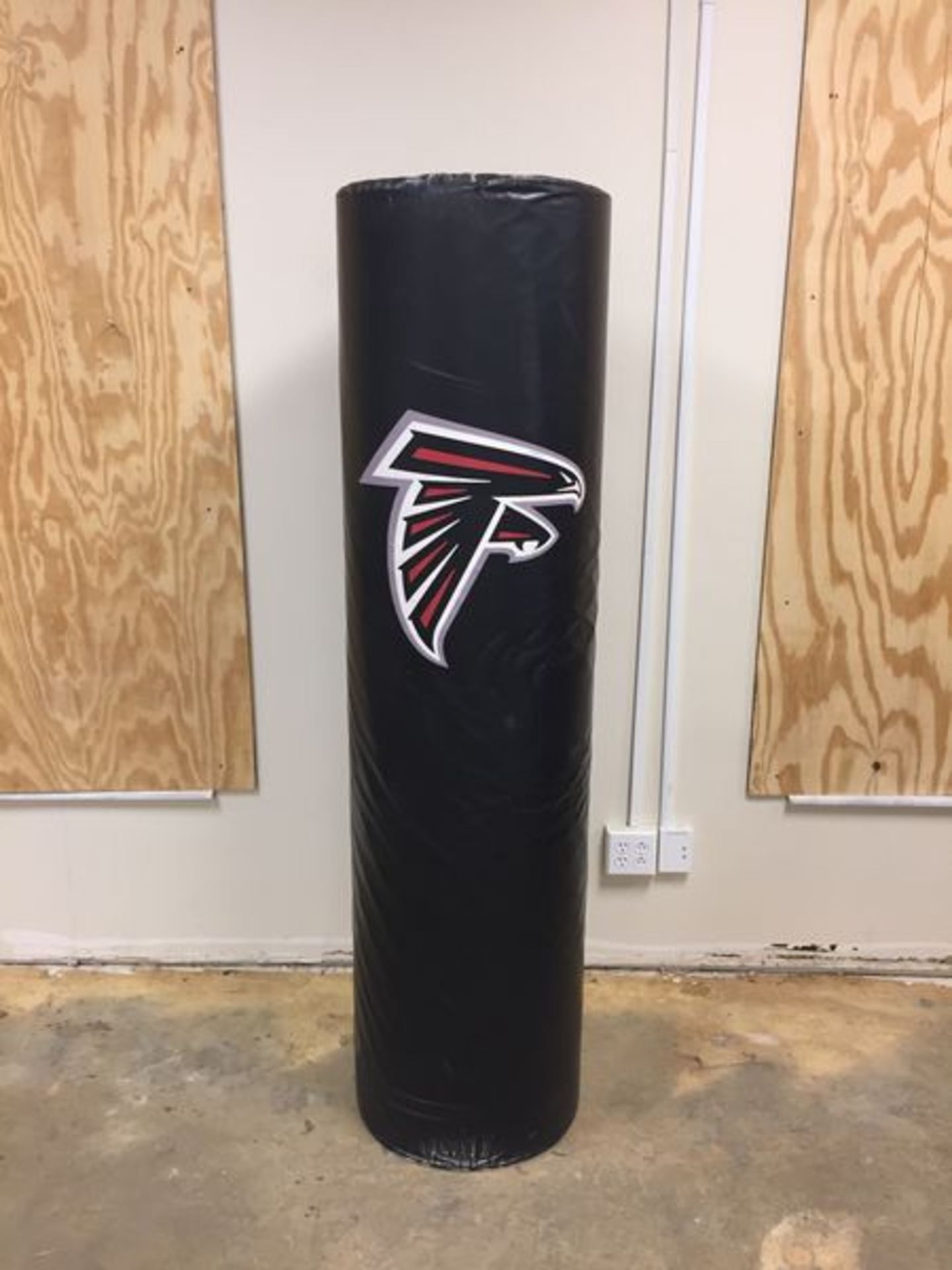 Falcons Logo"" End-Zone Wrap-Around Pole Pad / Game-Used / This item includes Georgia Dome