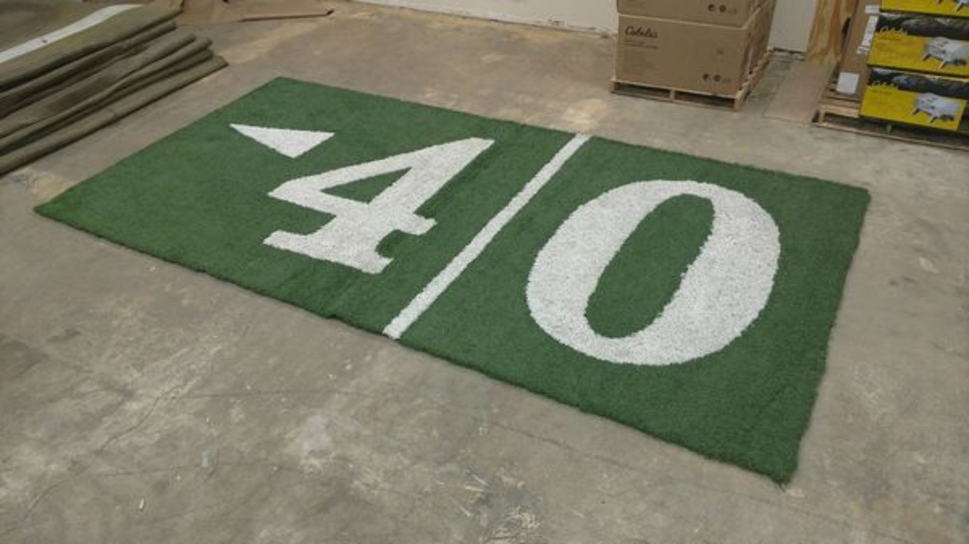 "<40 yard (left arrow)" Field-Turf, Game-Used, Final Game: Jan 22, 2017 Packers vs. Falcons, NFC