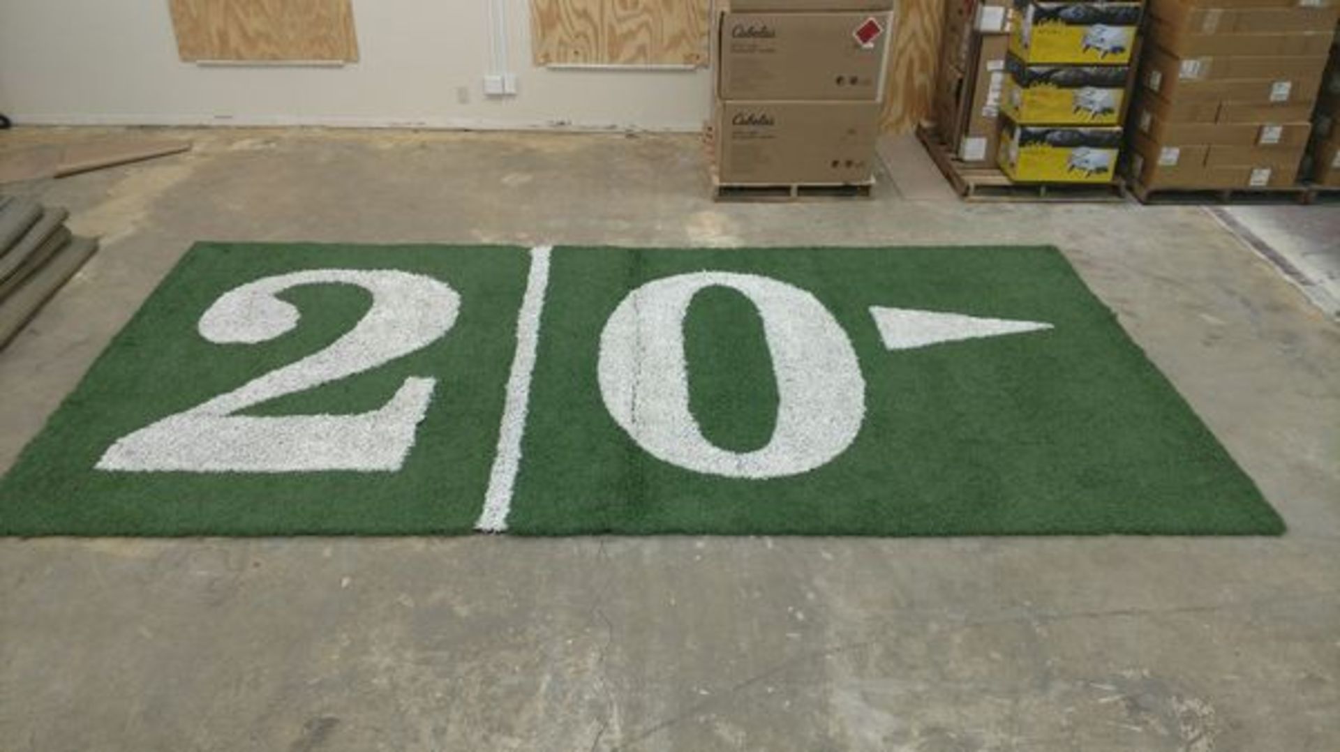 "20> yard (right arrow)" Field-Turf, Game-Used, Final Game: Jan 22, 2017 Packers vs. Falcons, NFC