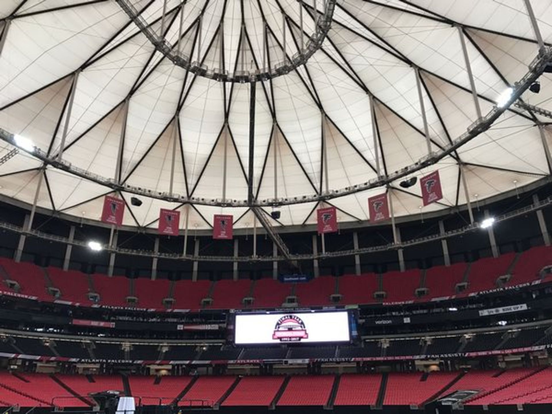 2010 NFC SOUTH, FALCONS CHAMPIONS BANNER / Authentic & Historic Banner Hung in GA Dome Rafters / - Image 2 of 2