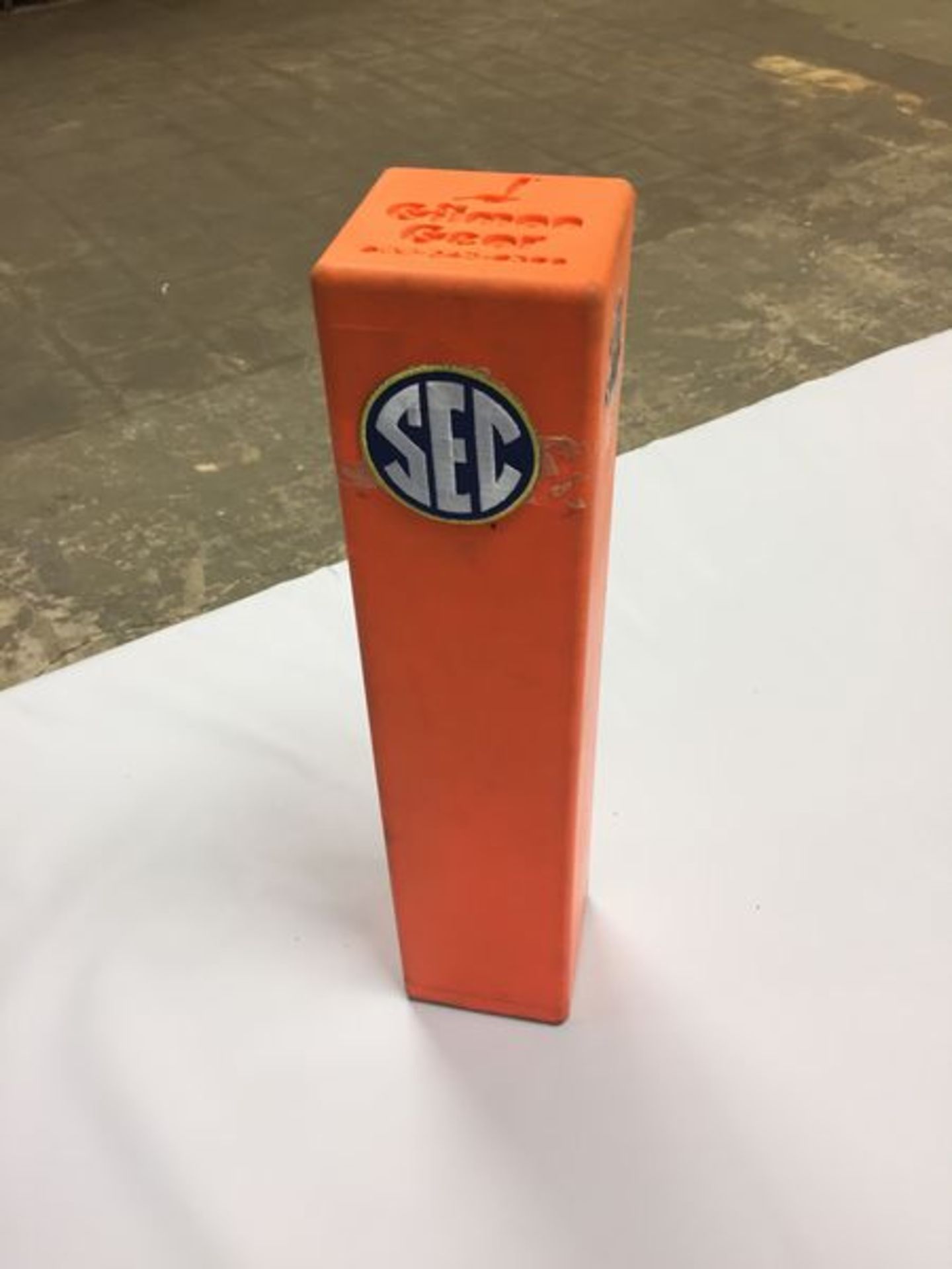 SEC"" End-Zone Pylon / Game-Used / This item includes Georgia Dome Authentication Tag