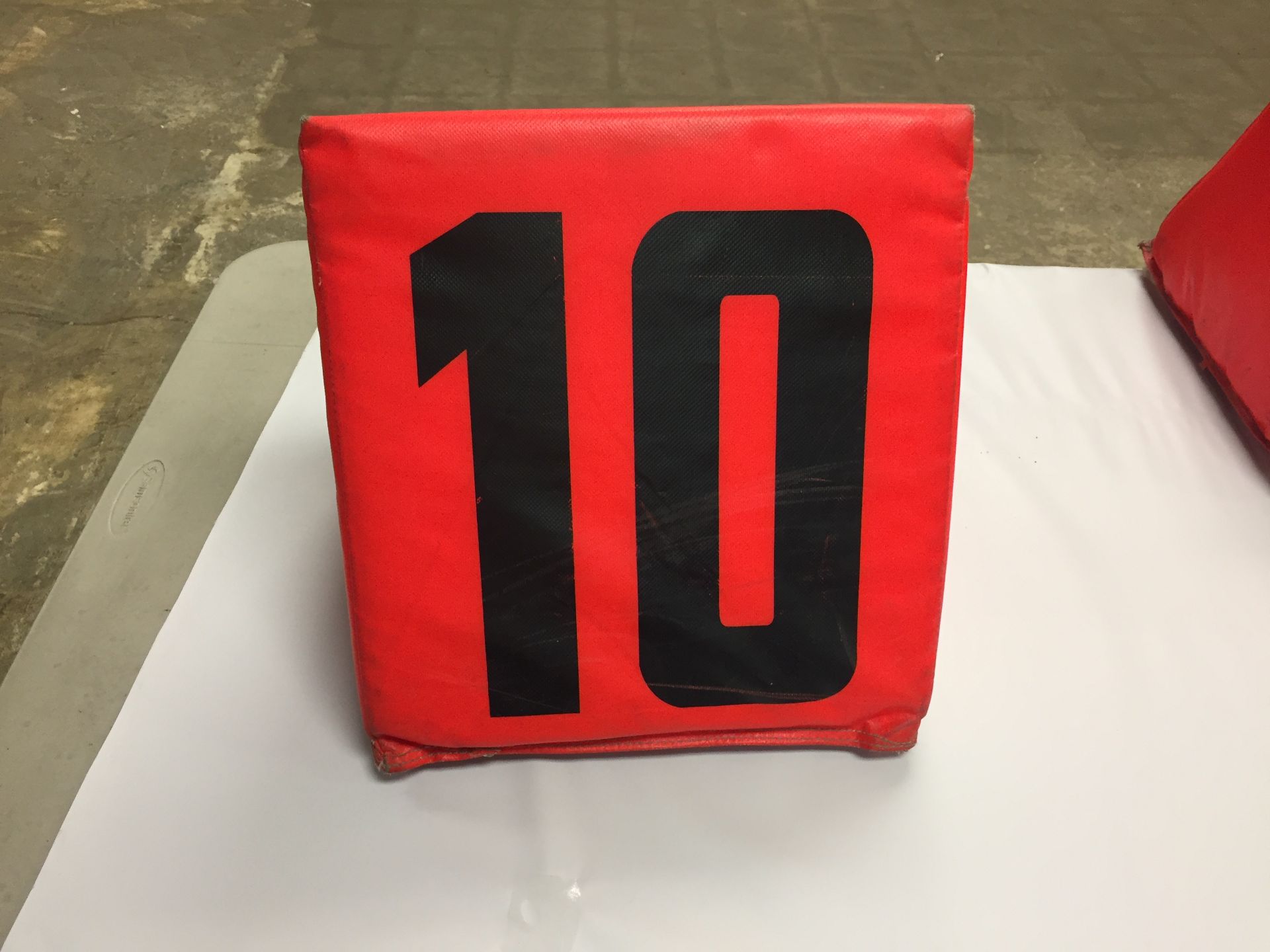 10 yard"" Sideline Marker / Game-Used / This item includes Georgia Dome Authentication Tag