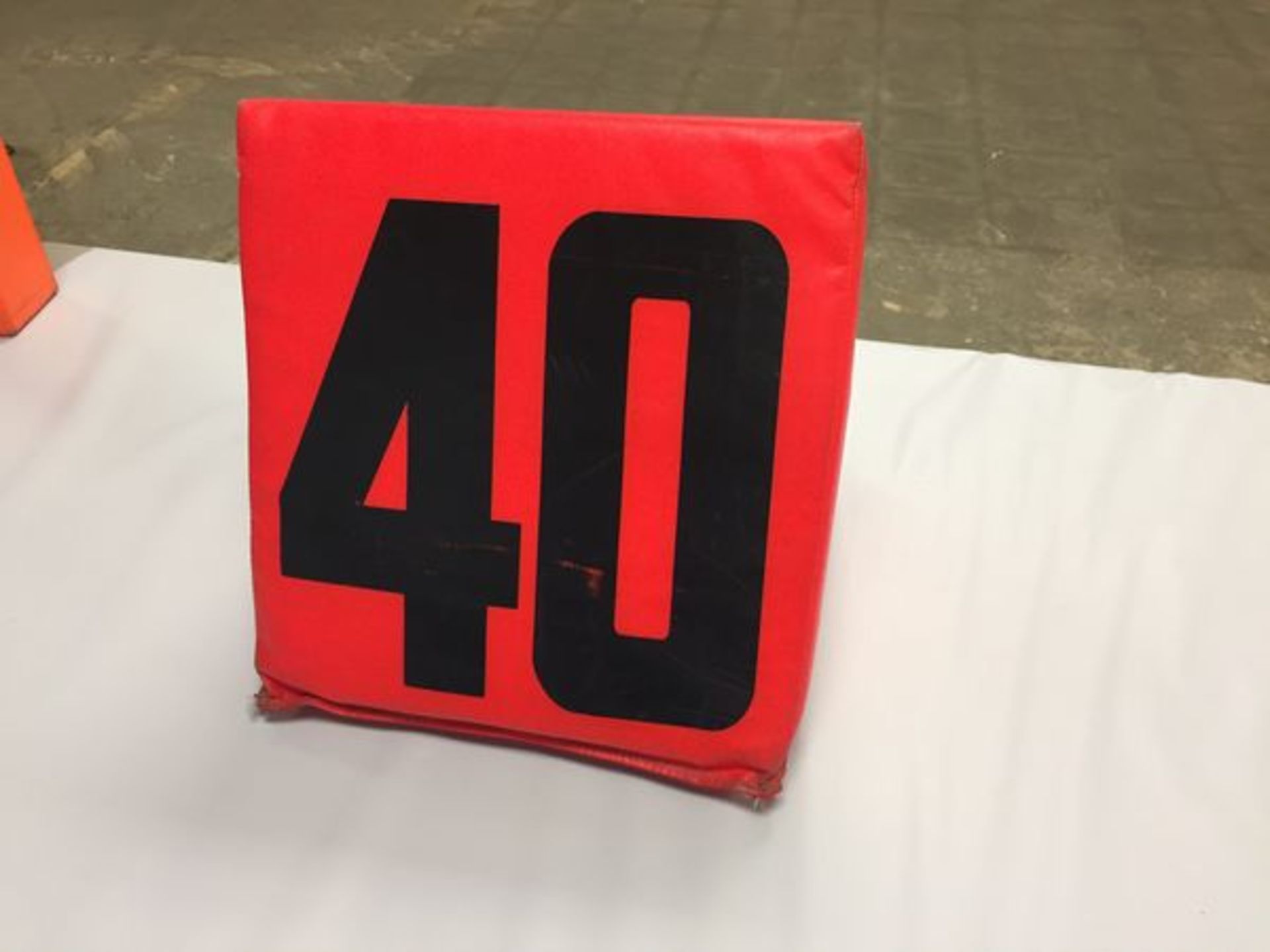 40 yard"" Sideline Marker / Game-Used / This item includes Georgia Dome Authentication Tag