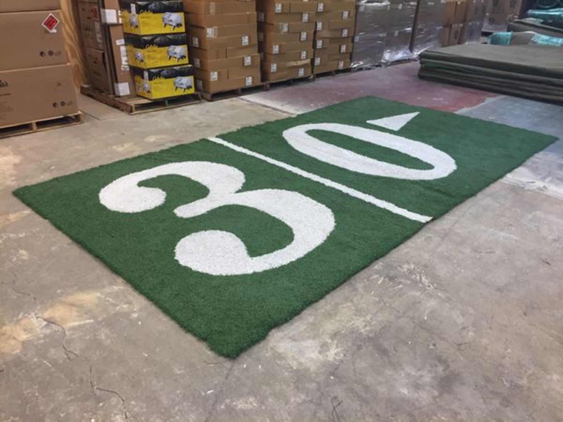 "30> yard (right arrow)" Field-Turf, Game-Used, Final Game: Jan 22, 2017 Packers vs. Falcons, NFC