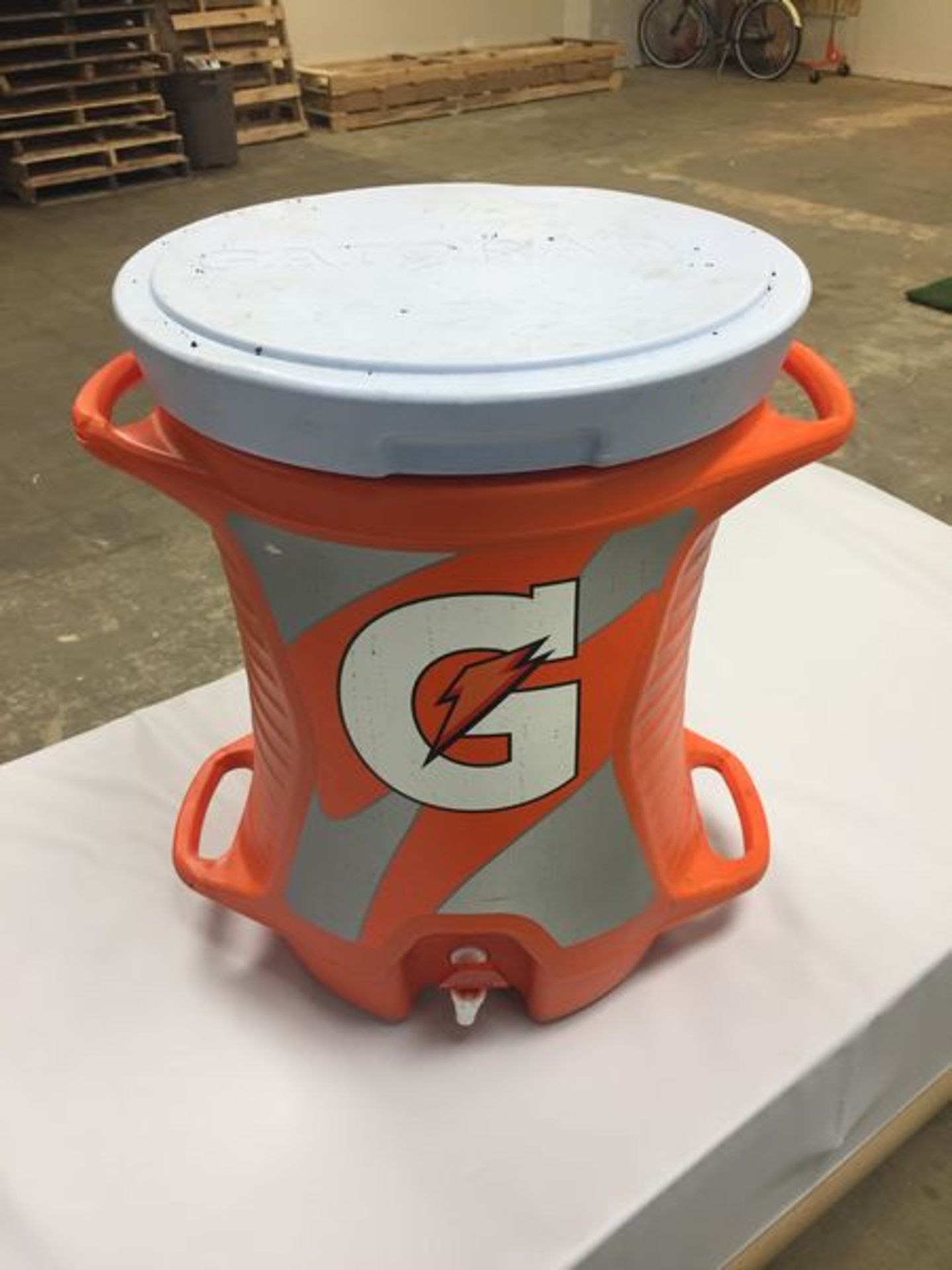 Gatorade Cooler / Locker-Room-Used / This item includes Georgia Dome Authentication Tag