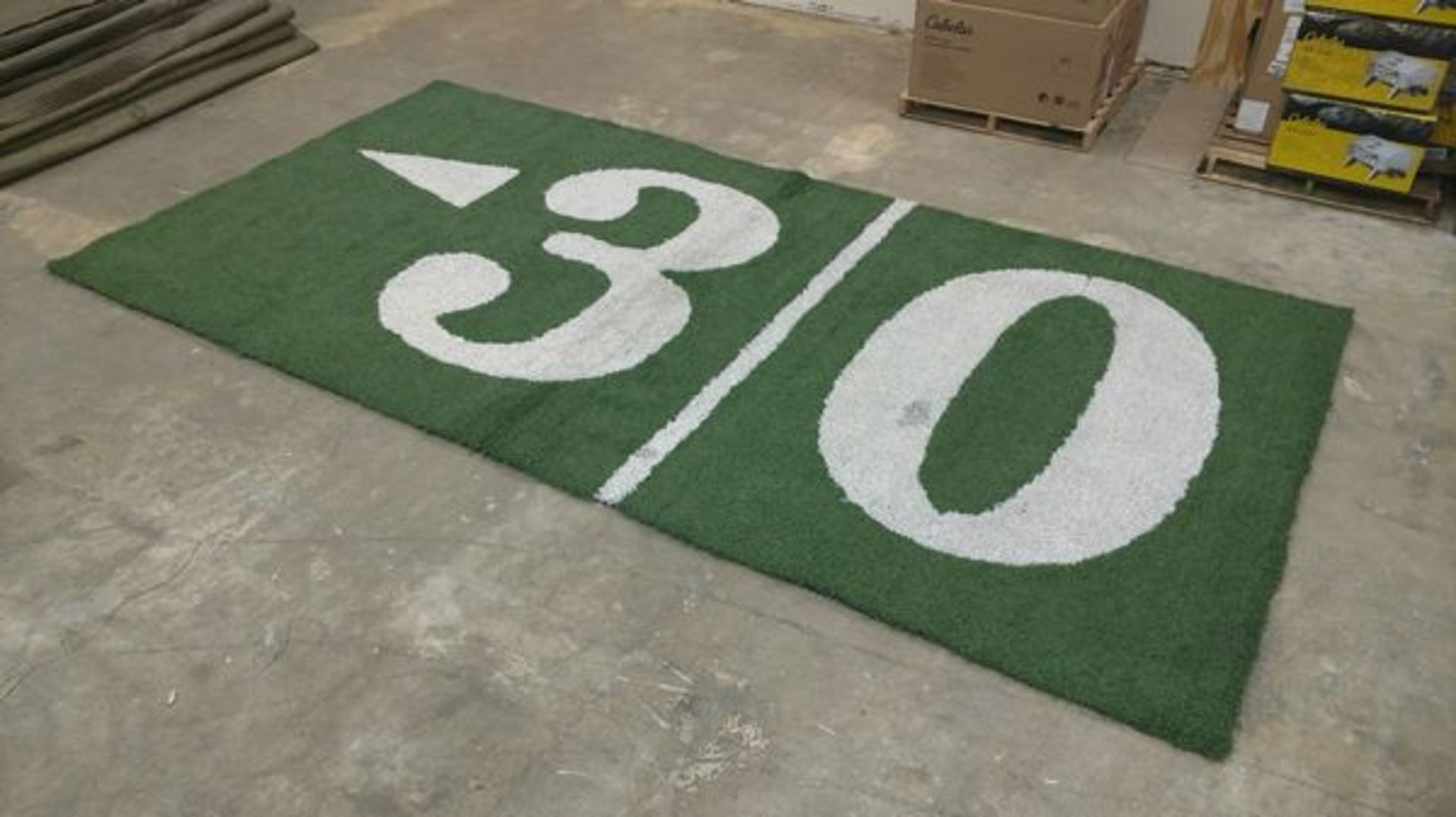 "<30 yard (left arrow)" Field-Turf, Game-Used, Final Game: Jan 22, 2017 Packers vs. Falcons, NFC