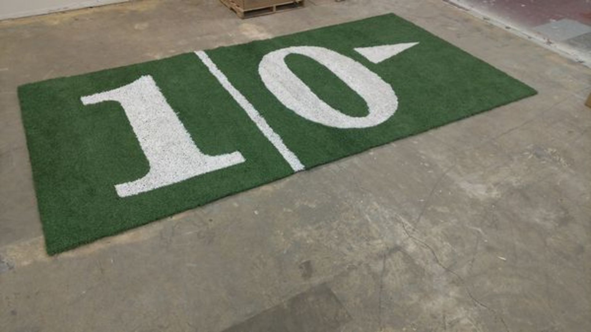 "10> yard (right arrow)" Field-Turf, Game-Used, Final Game: Jan 22, 2017 Packers vs. Falcons, NFC