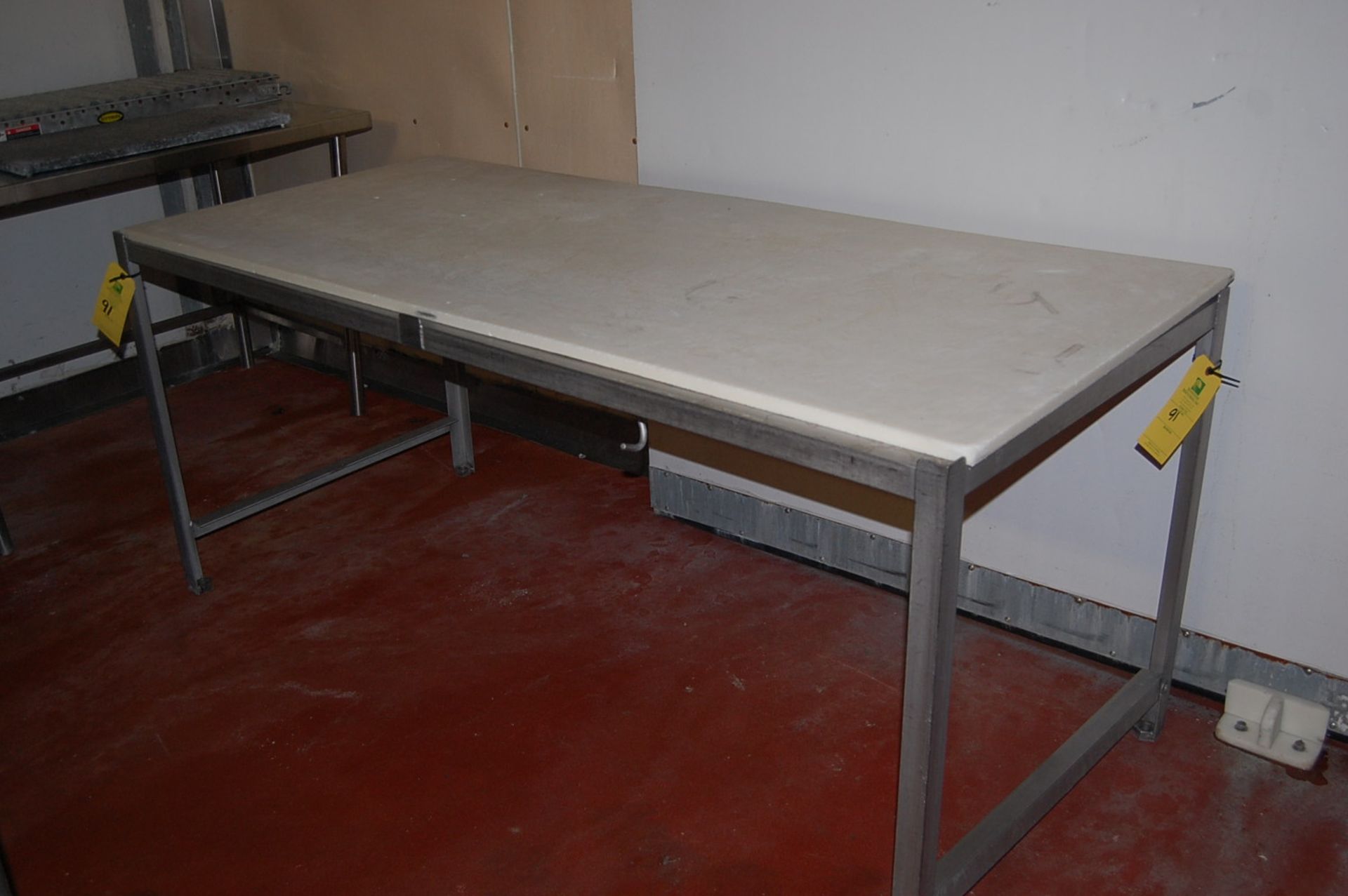 Cutting Table, Stainless Steel Frame, 72 in. x 30 in. Size, RIGGING FEE: $50