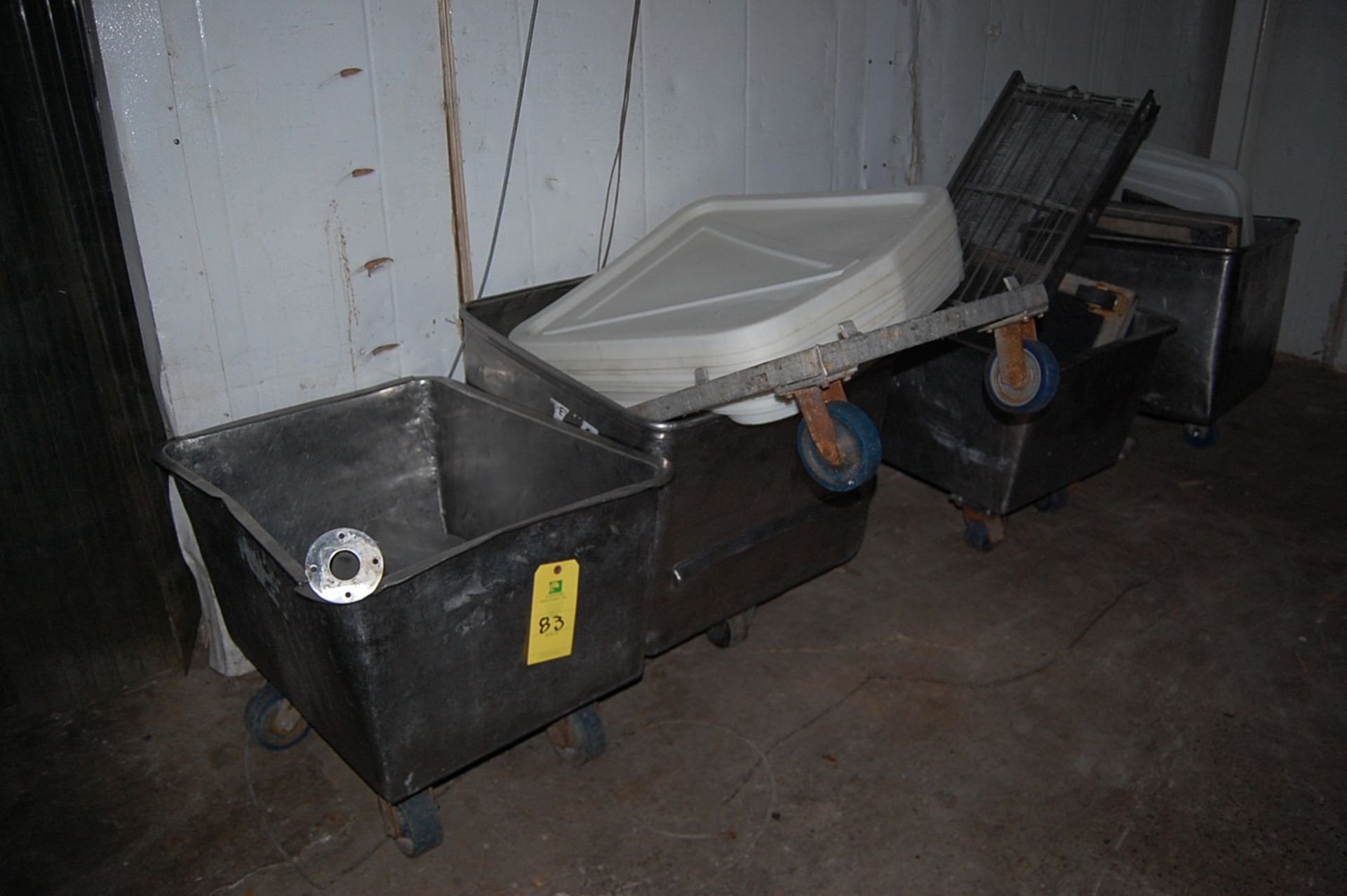 Plant Support - Qty. (4) SS Tubs, Various Size, 24 in. x 24 in. x 20 in. Typical, RIGGING FEE: $150