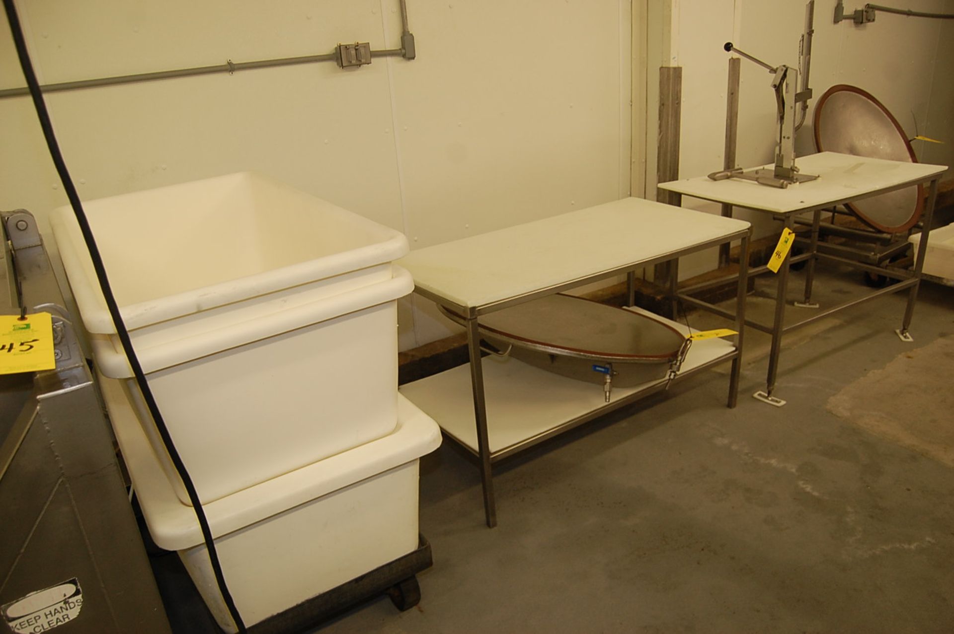 Plant Support - (2) Cutting Tables, (3) Remco Poly Tubs #6911, RIGGING FEE: $100 - Image 2 of 2