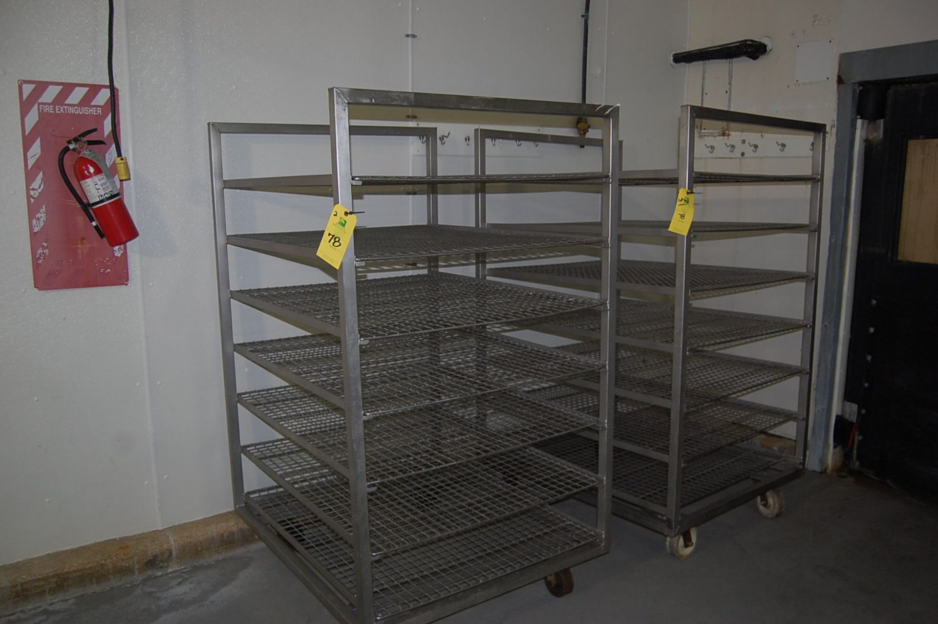 Plant Support, Qty. (2) SS Shelf/Carts, 40 in. x 48 in. x 64 in., RIGGING FEE: $50