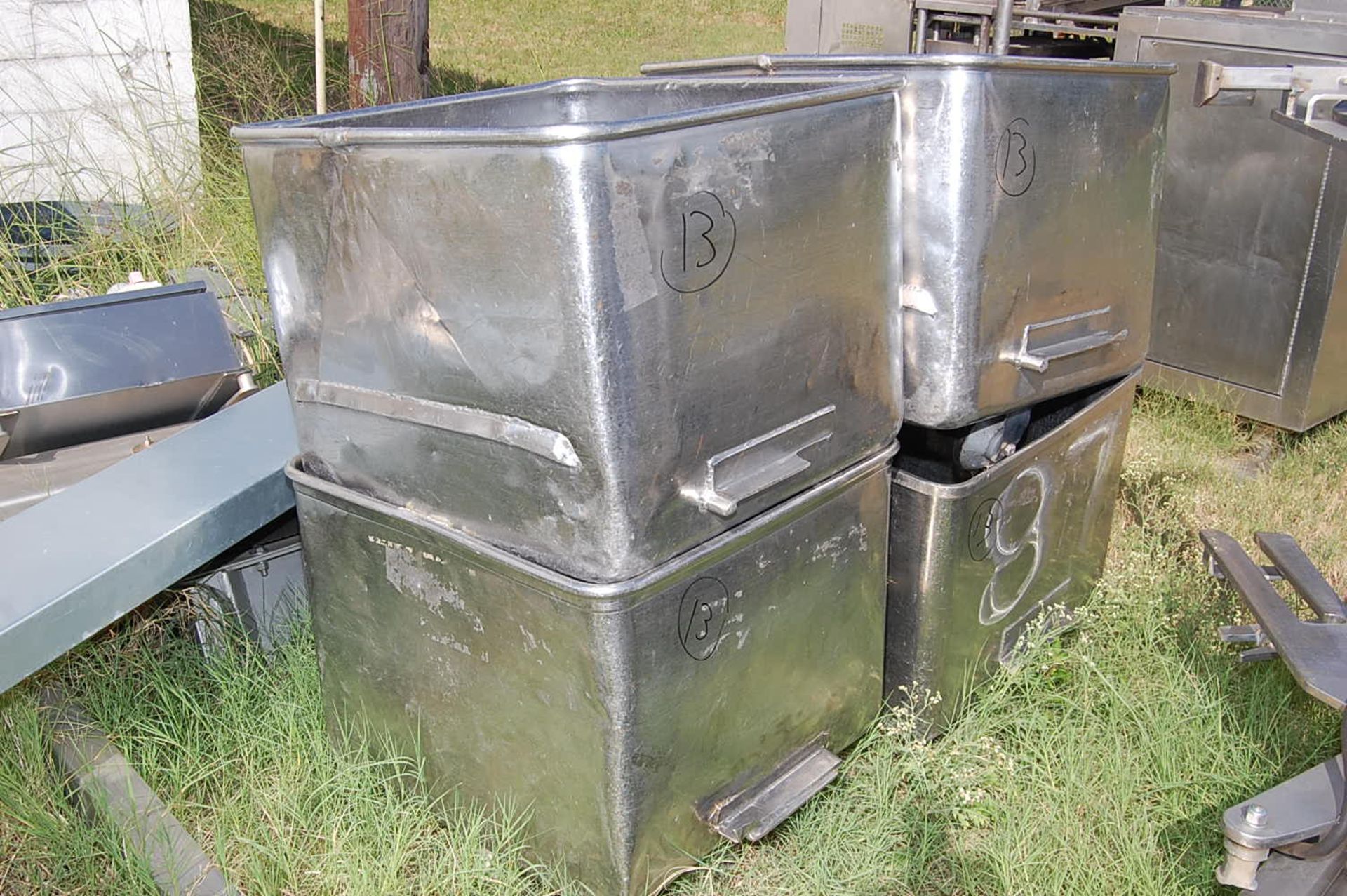 SS Components, (2) Bucket Loaders, (6) SS Tubs, Approx. 24 in. x 24 in. x 20 in., RIGGING FEE: $300 - Image 2 of 3