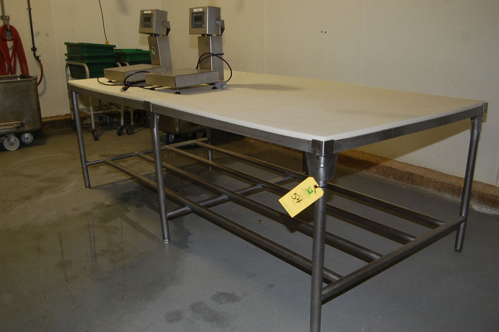 Cutting Table, 96 in. x 48 in., SS Frame, RIGGING FEE: $75