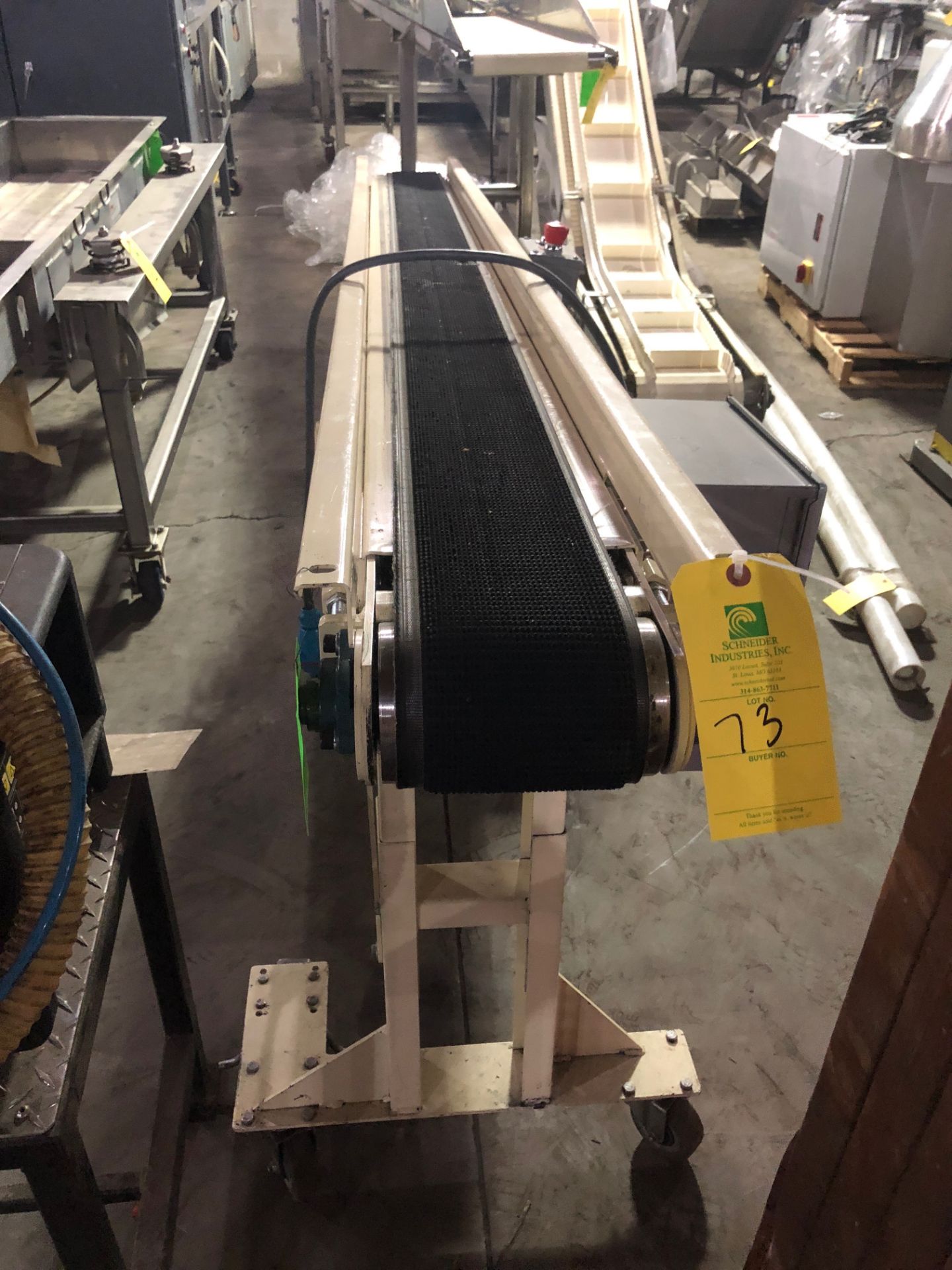 Hytrol Belt Conveyor, 6 in. x 10 ft. l, Incline Belt on Casters Rigging Fee for the item: $30