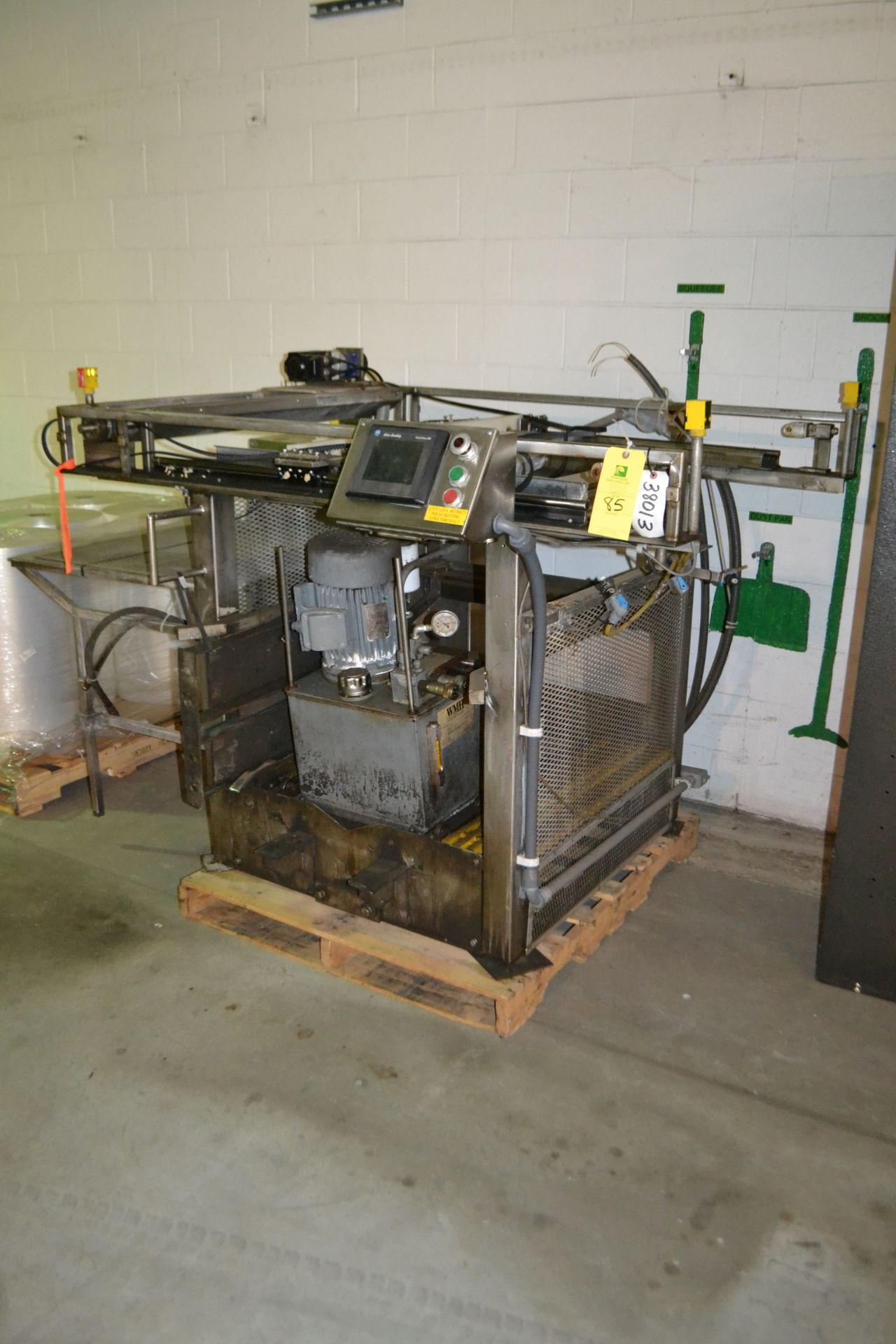 Stock Rotomat retort basket unloader, all stainless steel construction, used for model 1100 baskets,