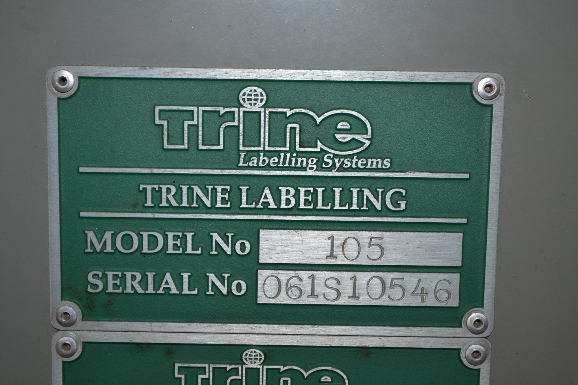 Trine model 105 heat tunnel, serial number 061S10546,table top conveyor infeed and discharge, 12' - Image 3 of 3