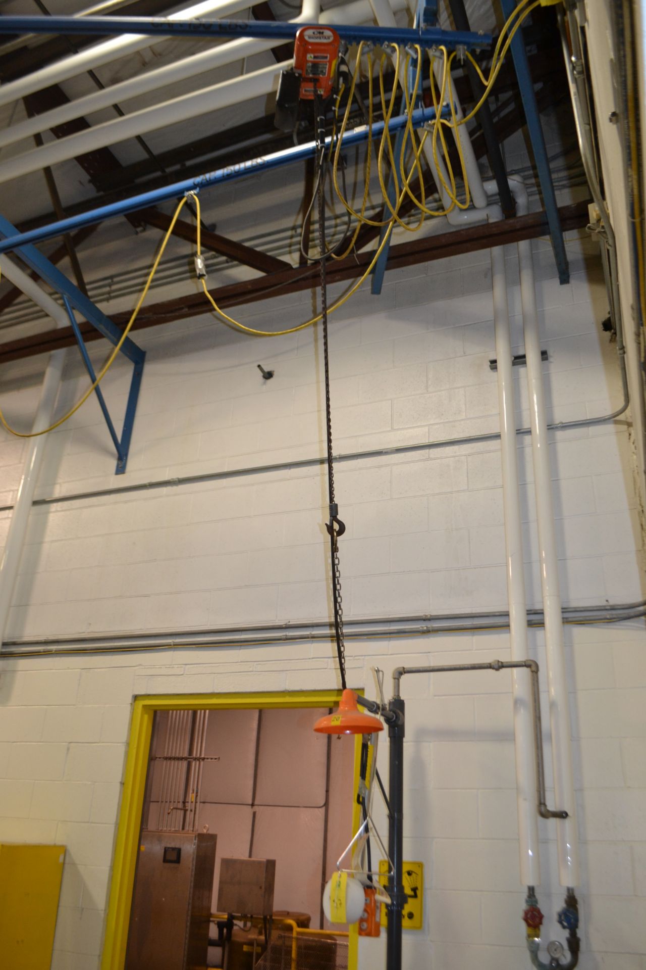 CM Shopstar chain hoist, 150 pound maximum, with controls, RIGGING FEE $75